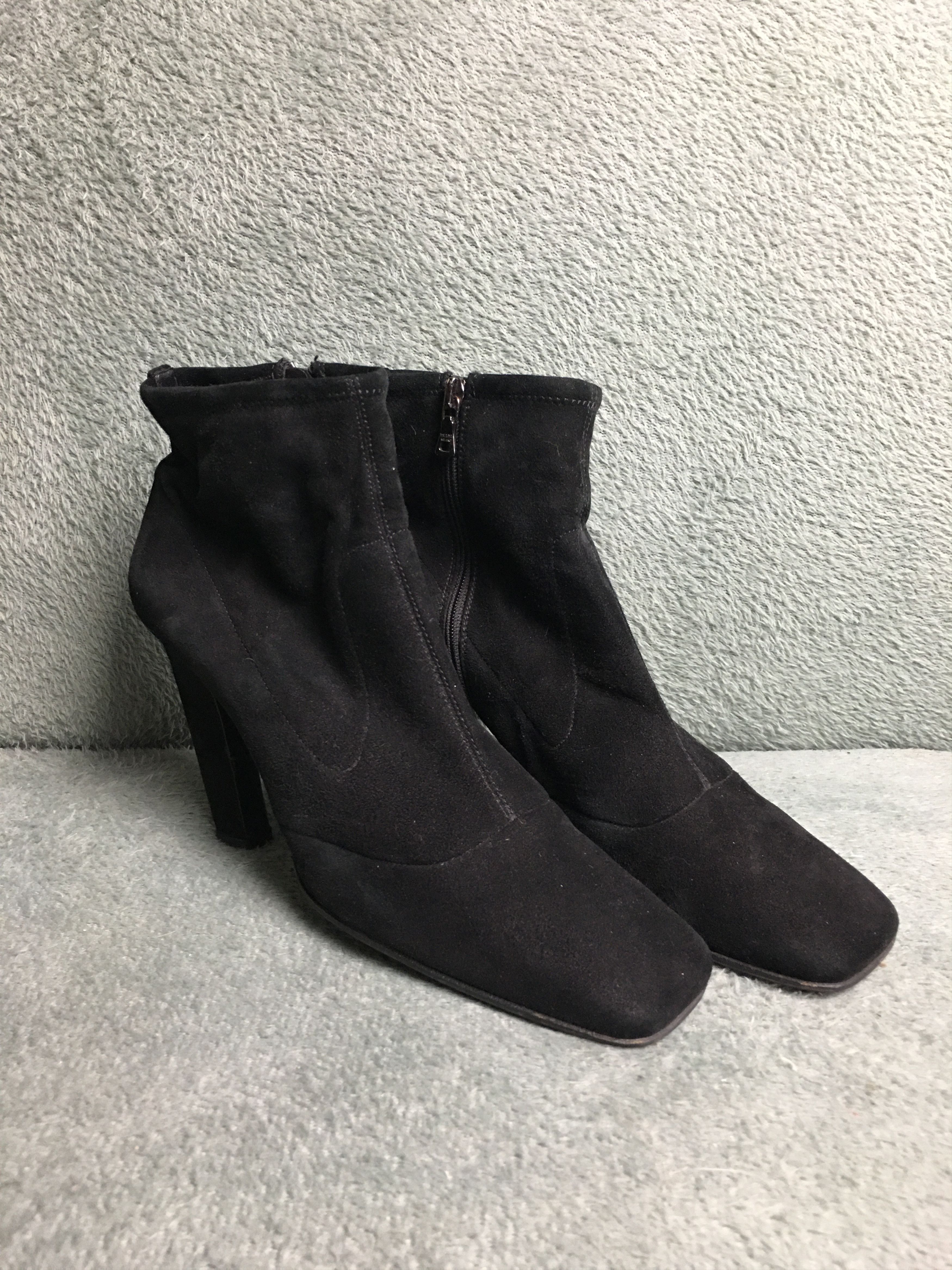 Prada Prada Suede Ankle Boots Black Heels EU 40 Size US 10 / IT 40 - 3 Thumbnail
