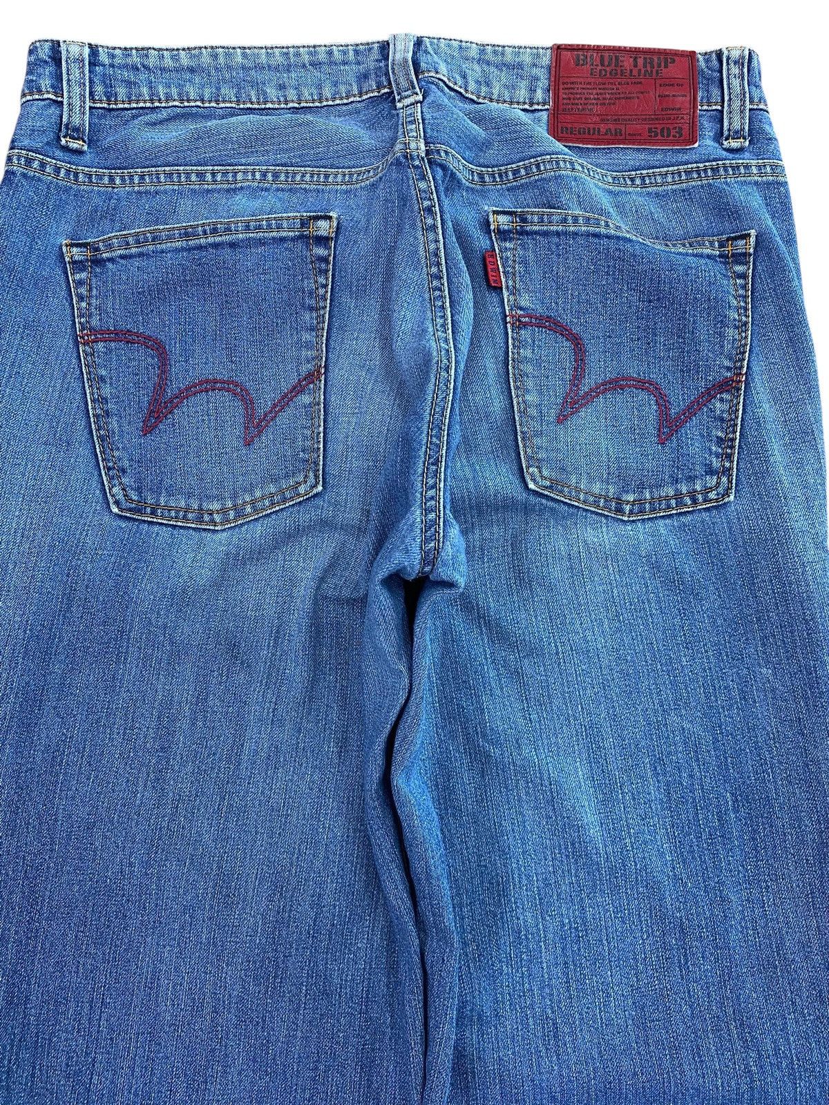 Edwin Edwin Whiskered Light Wash Baggy Jeans Style Size US 35 - 4 Thumbnail