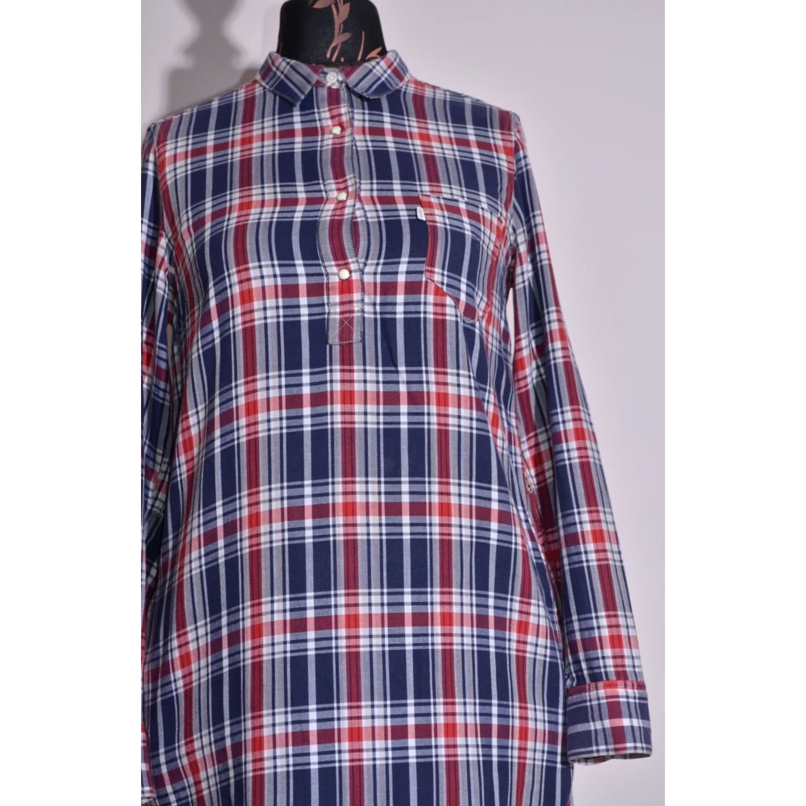 Levi's Levi's Women's Long Sleeve Checked 2Pocket Shirt Dress M Knit A-Line Casual Shirt Dress Women M Multicoloured 2Pocket Checks 90s? Size M / US 6-8 / IT 42-44 - 2 Thumbnail
