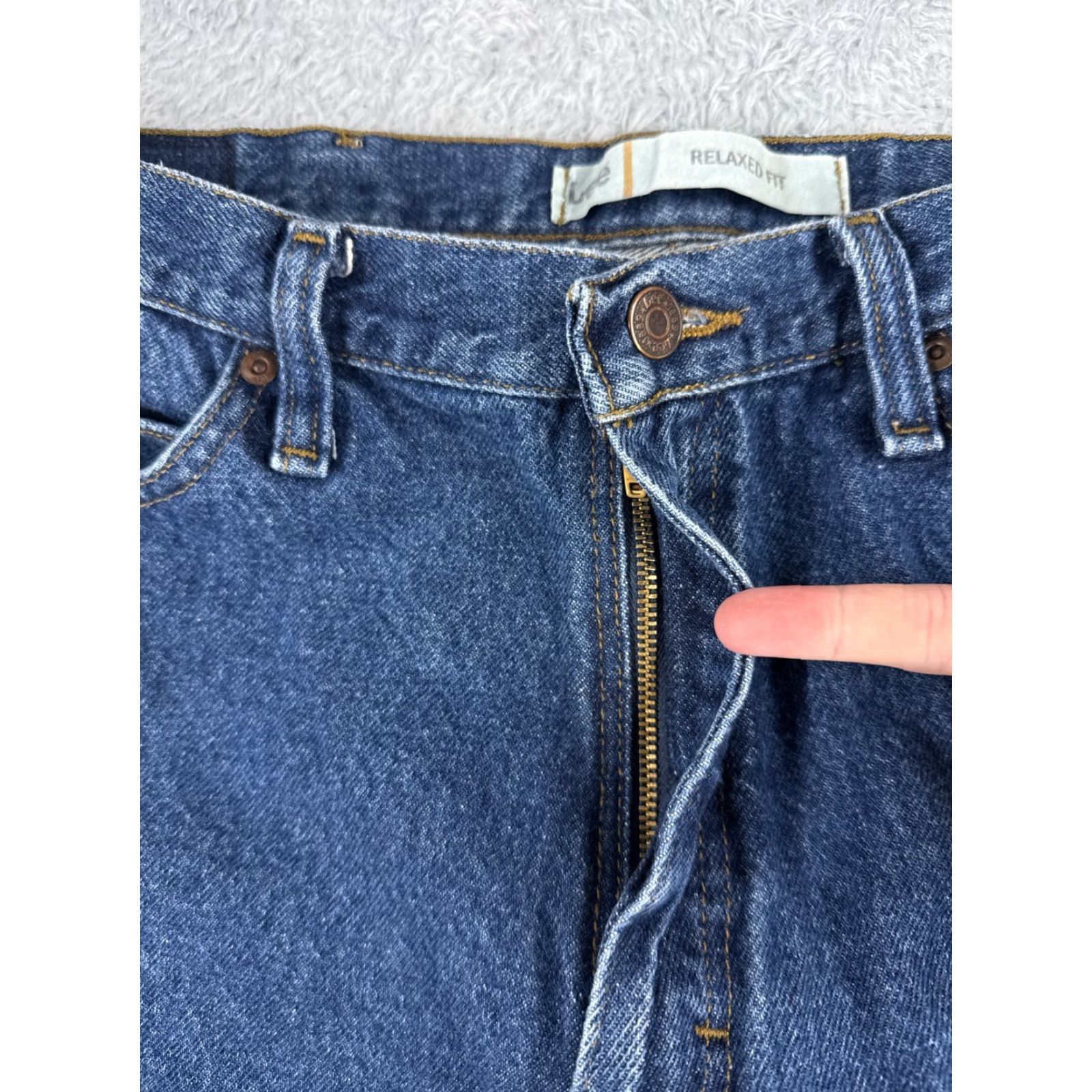 Lee VINTAGE Lee Jeans Adult 38 Blue Denim 5-Pocket Design Regular Straight Jeans Men 36x29 Denim Wash Light Cotton Jeans Blue 90s Theme Mens Size US 38 / EU 54 - 5 Thumbnail