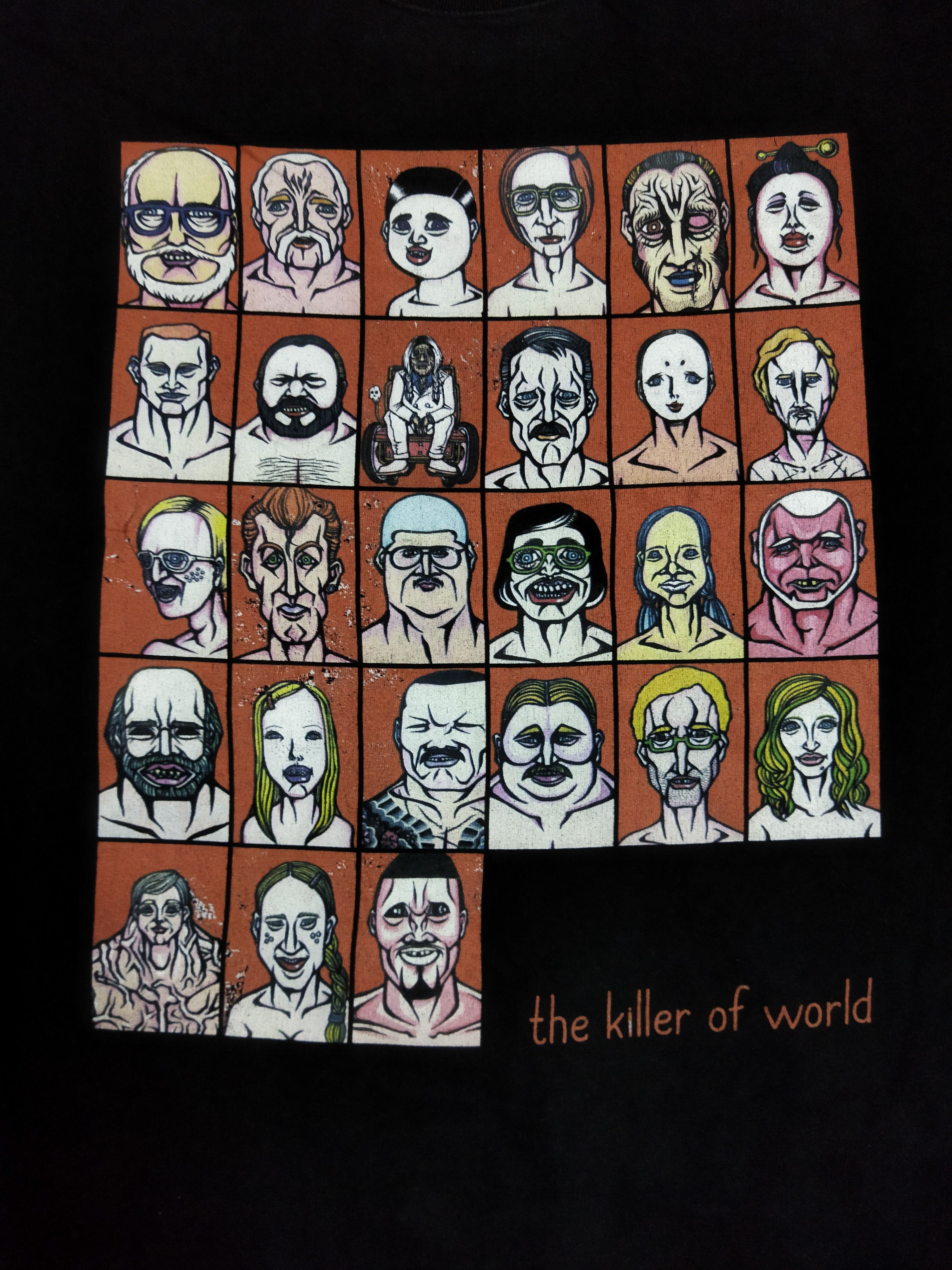 Japanese Brand The Killer Of World ( Serial Killer )Tee Size US L / EU 52-54 / 3 - 2 Thumbnail