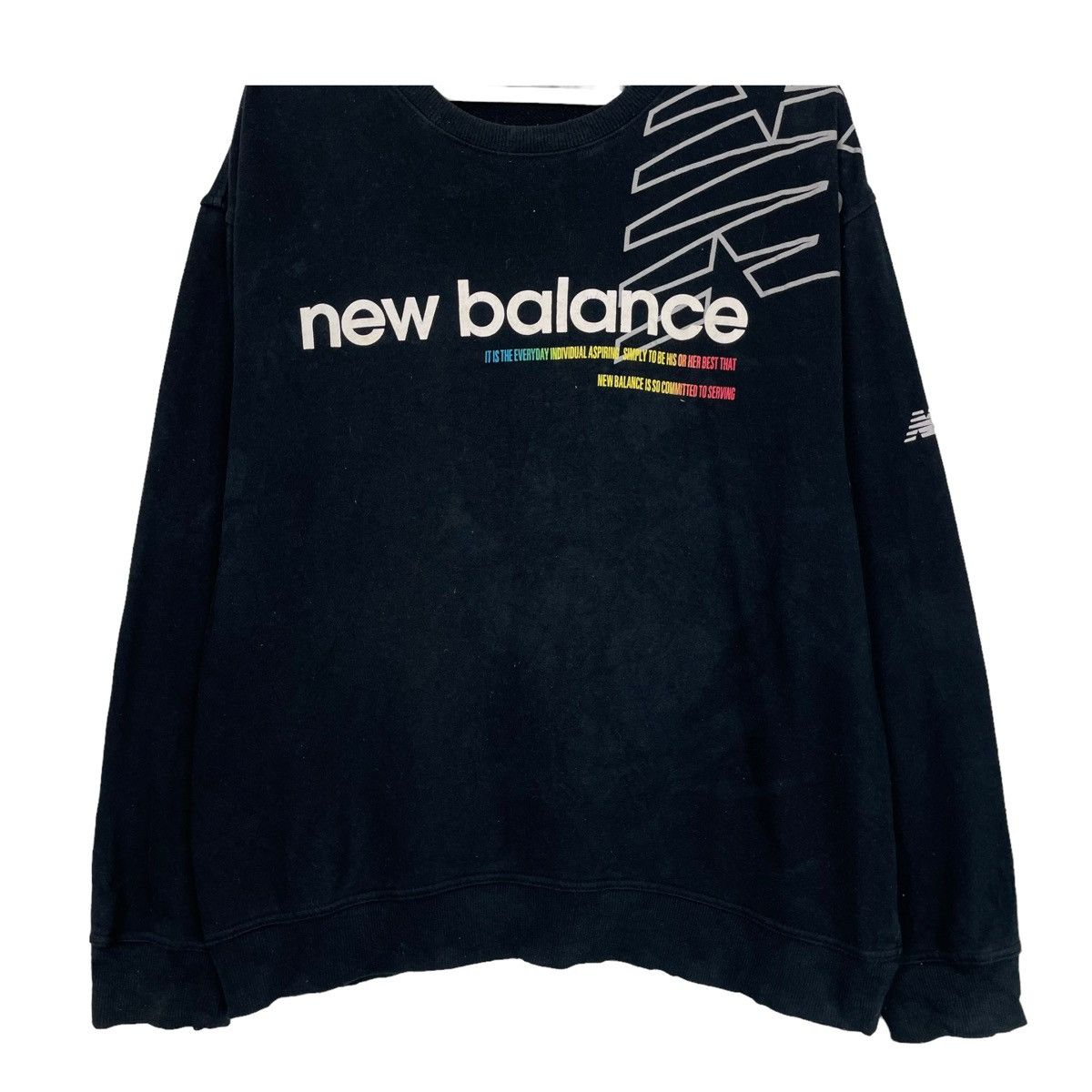 New Balance × Vintage 💥90s NEW BALANCE BIG LOGO CREWNECK SWEATSHIRT Size US L / EU 52-54 / 3 - 5 Thumbnail