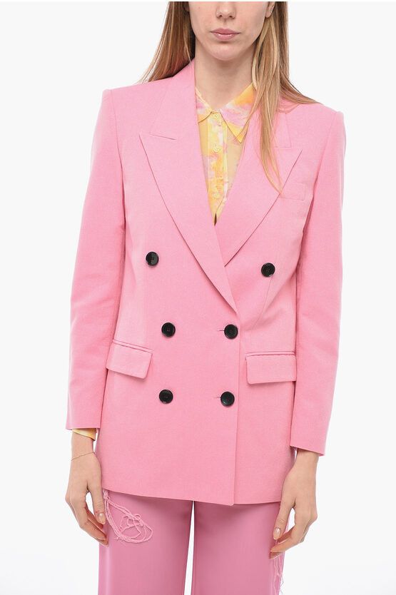 og1mm0624 Double Breasted Blazer in Pink