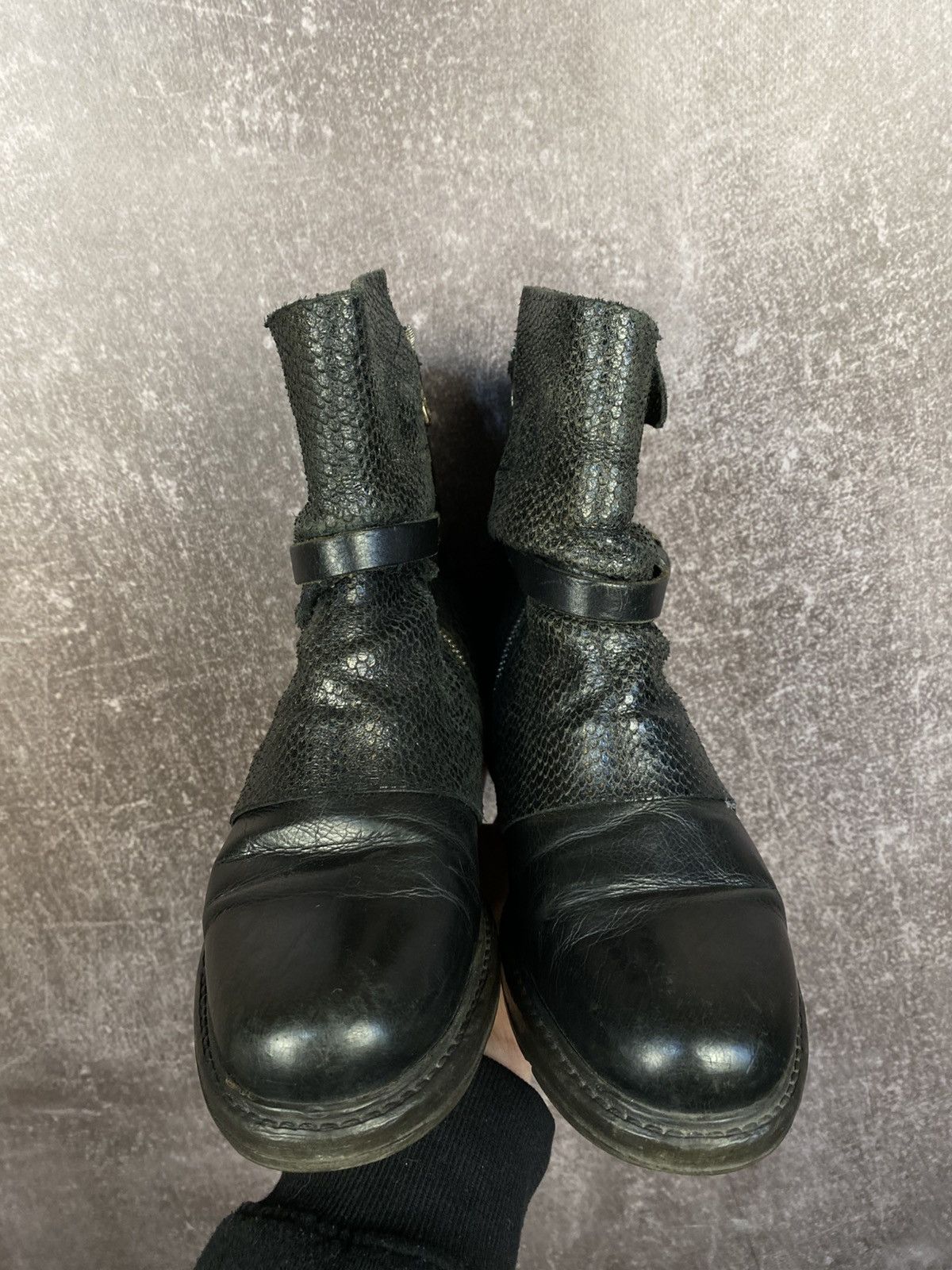 A.S.98 Vintage AS 98 Ankle Rick Owens Style Leather Biker Boots Size US 8 / IT 38 - 2 Thumbnail