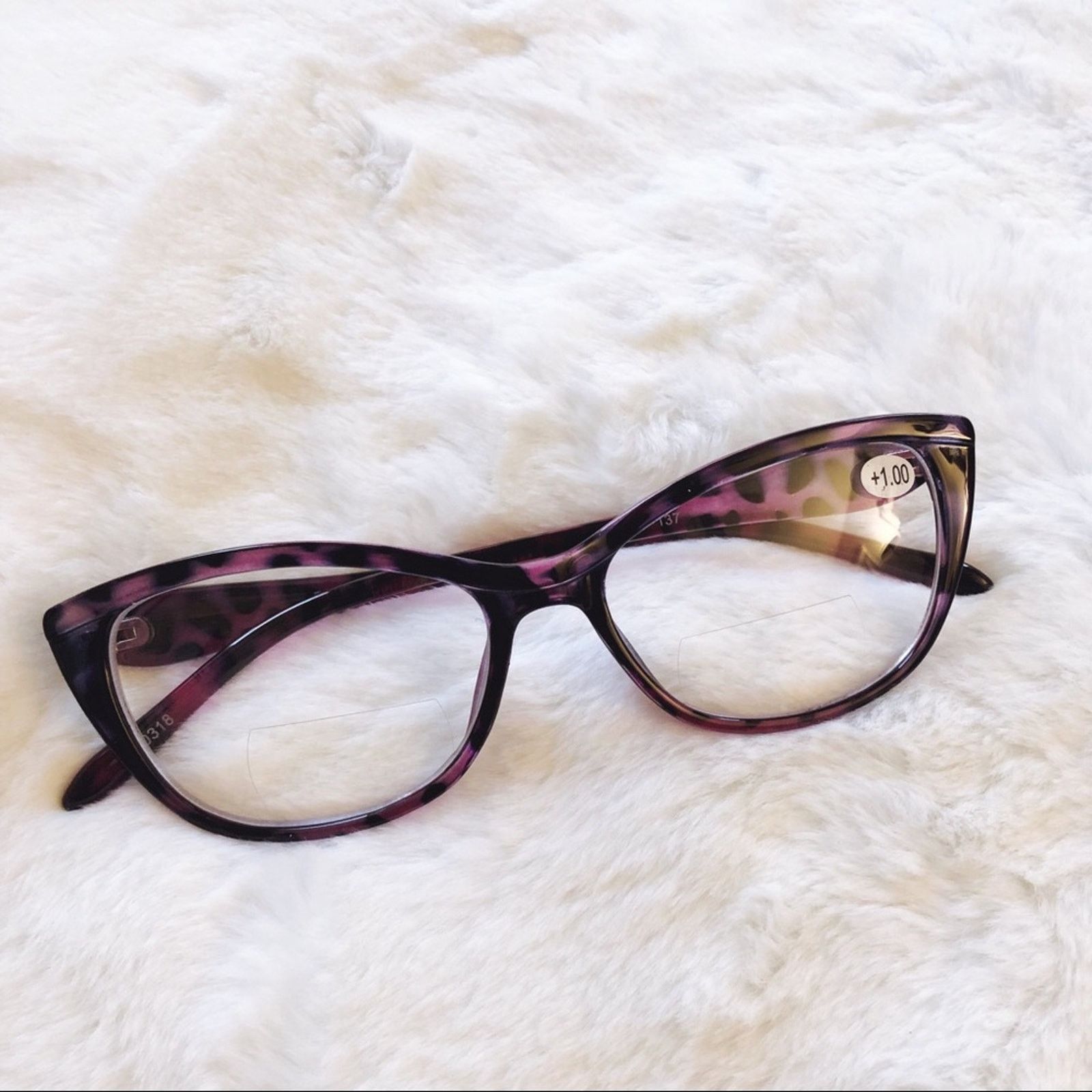Other Bailey Purple Cat Eye Bi-Focal Reader Glasses Size ONE SIZE - 3 Thumbnail