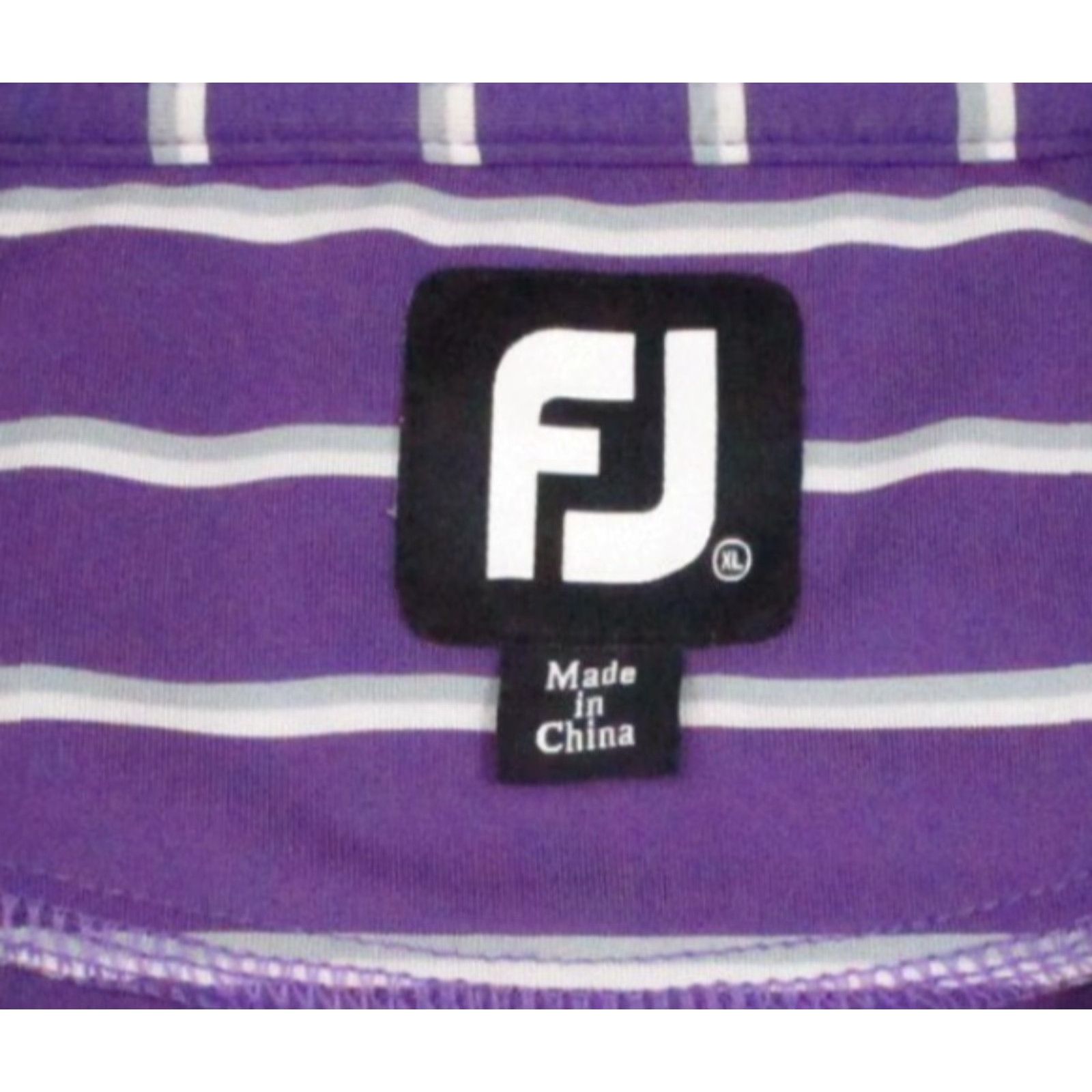 Footjoy FootJoy Polo Shirt Mens XL Purple Stripe Golf Performance Stretch Short Sleeve Polo Shirt Mens 2XL Size US XL / EU 56 / 4 - 6 Thumbnail