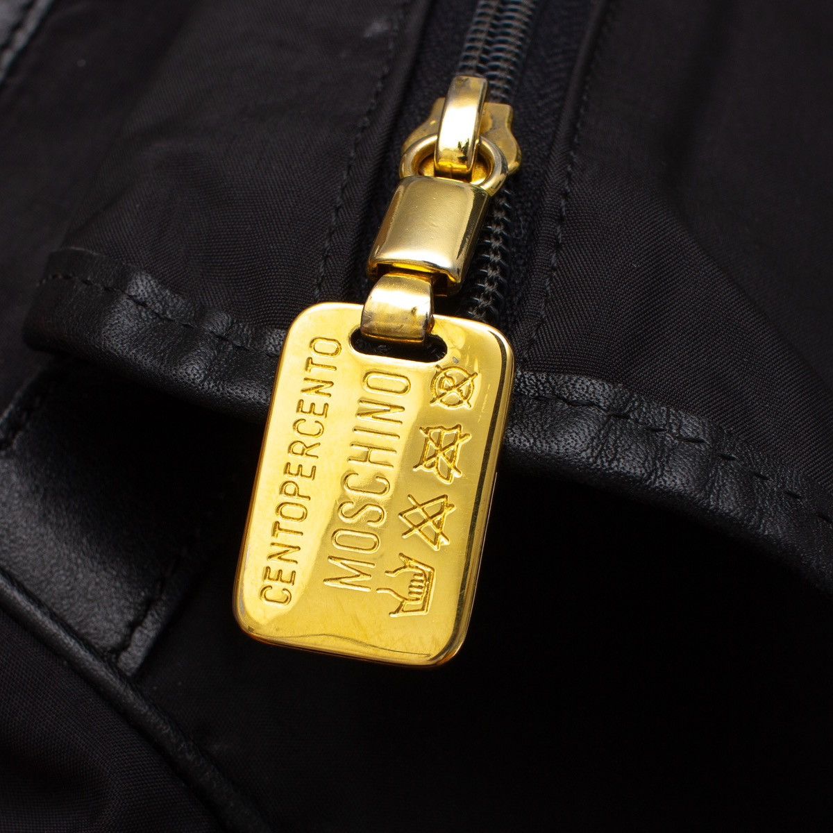 Moschino × Vintage VTG MOSCHINO Redwall Black Nylon/ Leather Trim Backpack Size ONE SIZE - 12 Thumbnail