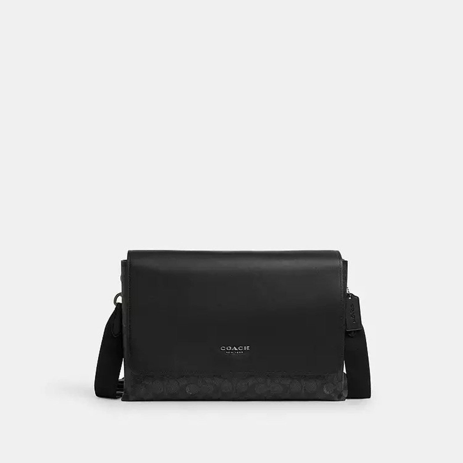 Coach NWT COACH Caleb Messenger Bag Canvas CY837 Charcoal/Black Size ONE SIZE - 8 Thumbnail