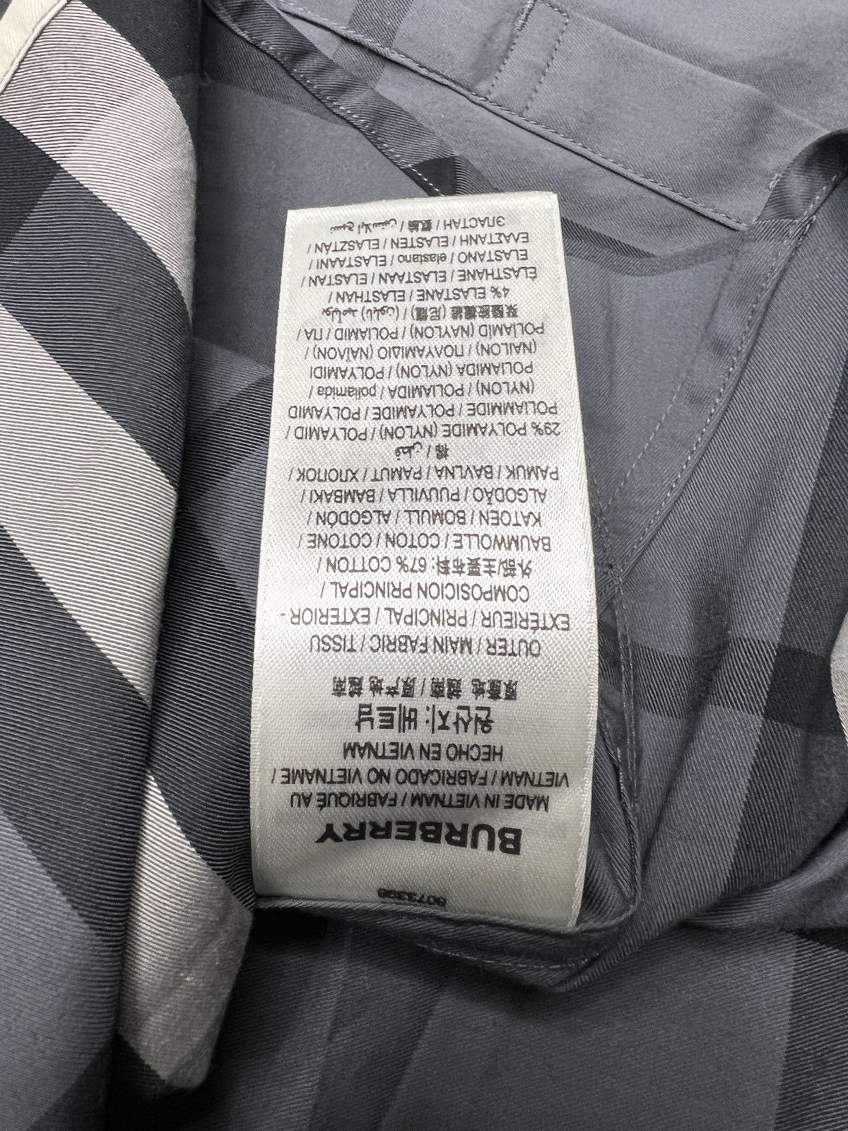 Burberry Burberry Grey Checked Shirt Size Medium Size US M / EU 48-50 / 2 - 9 Thumbnail