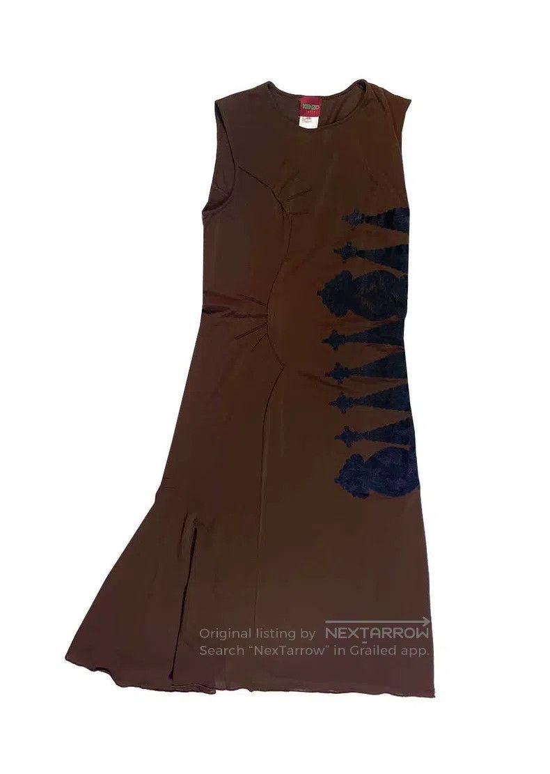 Kenzo Kenzo Brown Embroidered Dress Size XS / US 0-2 / IT 36-38 - 1 Thumbnail