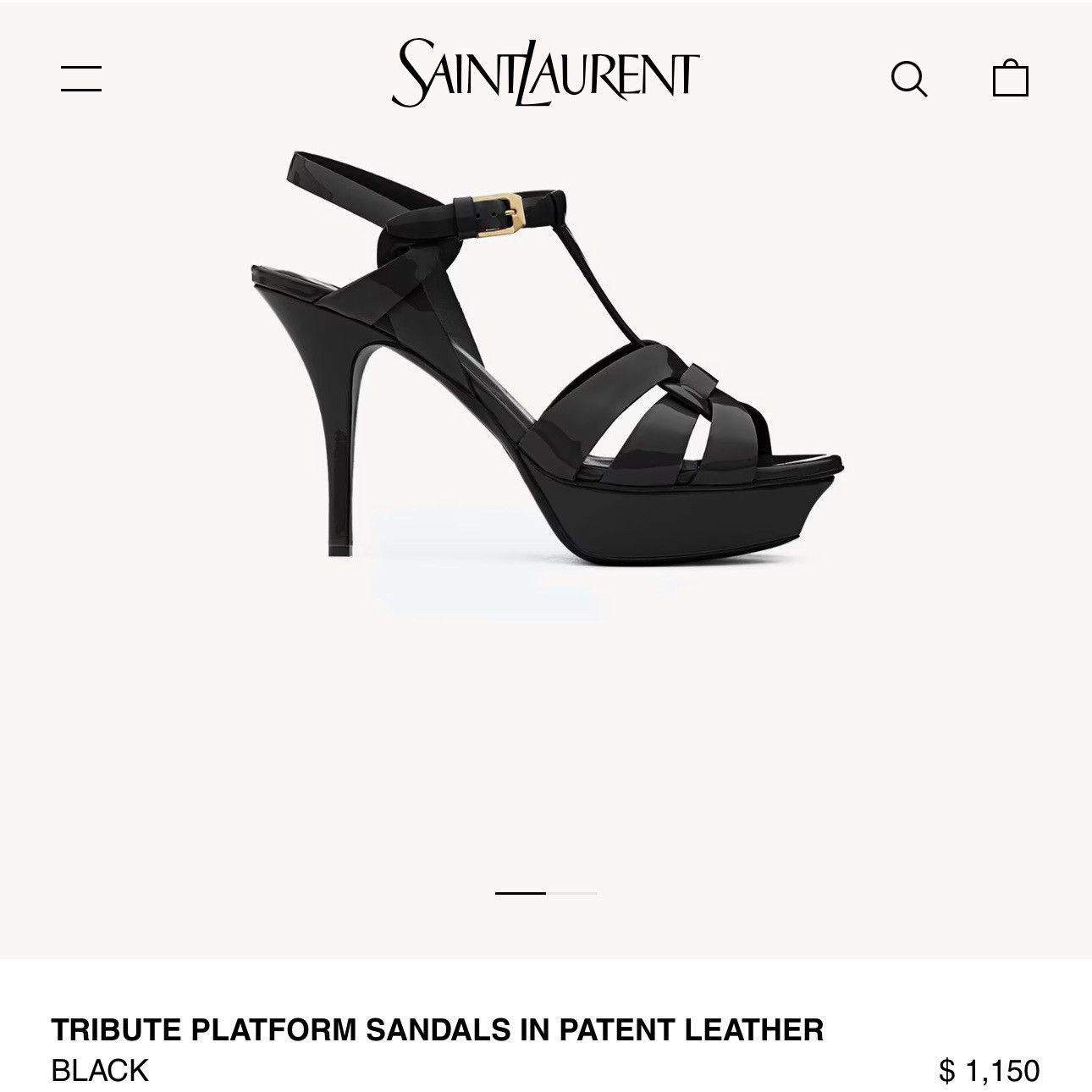 Saint Laurent Paris Yves Saint Laurent Black Tribute Heels Size US 9 / IT 39 - 1 Thumbnail