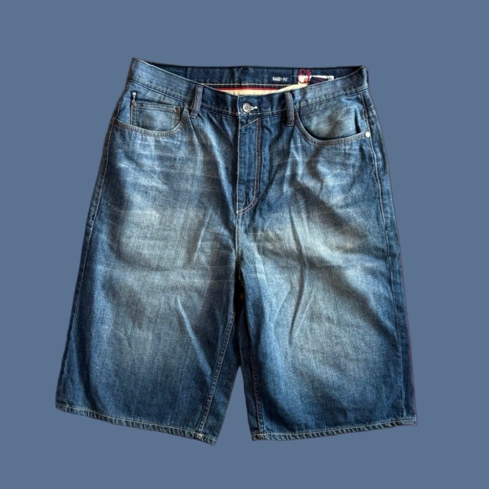 Ecko Unltd. VINTAGE Y2K Ecko UNLTD Baggy Fit Denim Jorts Shorts 36 14” Inseam Men Brown? Blue? Size US 36 / EU 52 - 1 Thumbnail