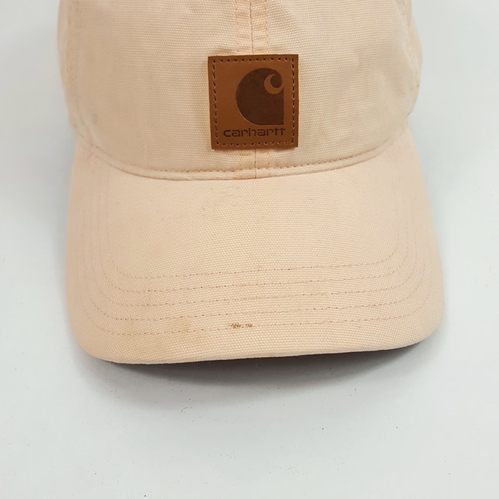 Carhartt VINTAGE Carhartt Baseball Cap Mens One Size Pink Canvas CH Logo Adjustable 90s 00s USA Grunge Workwear Hat Size ONE SIZE - 3 Thumbnail