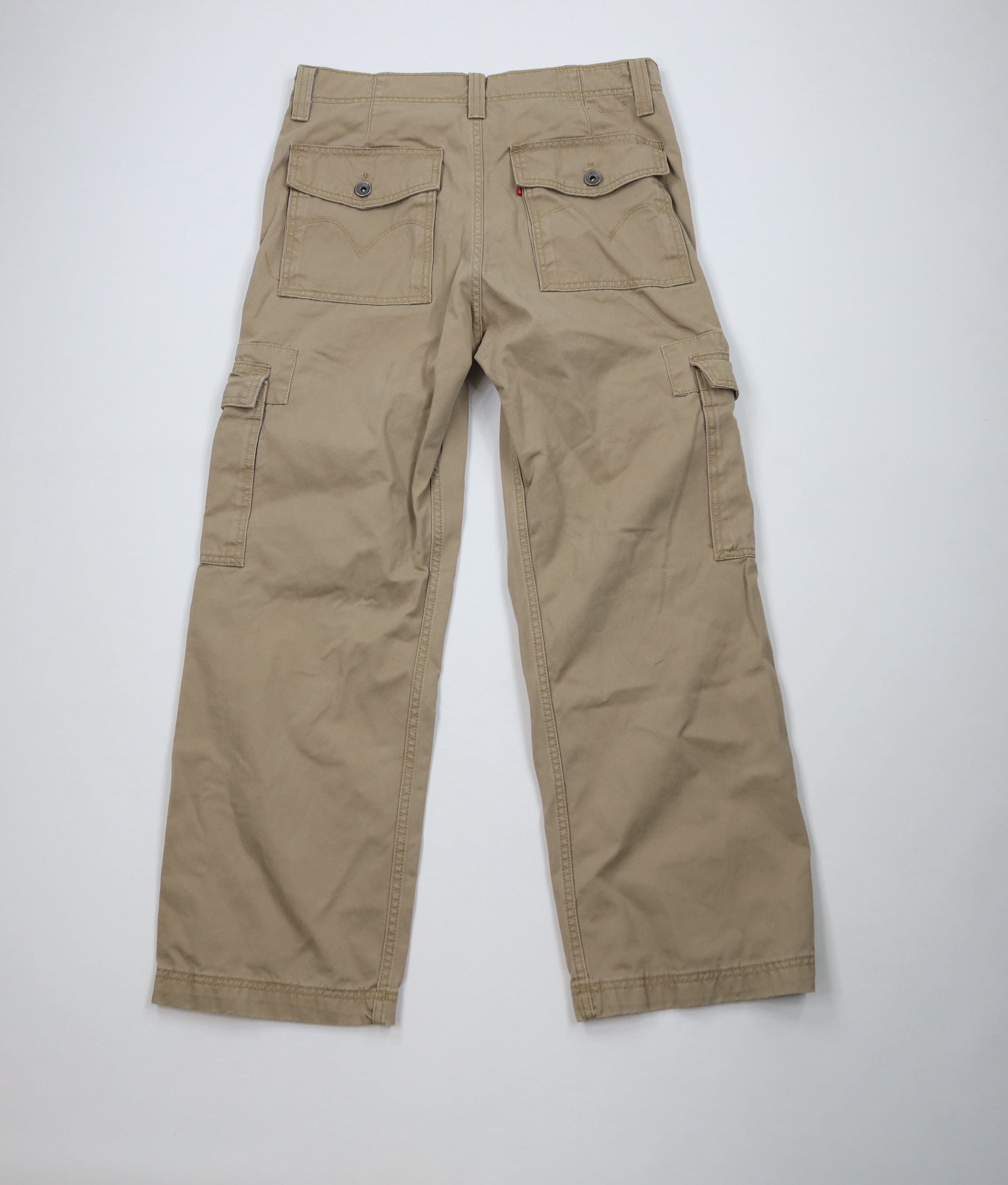 Levi's Vintage Y2K Levis Loose Straight Wide Leg Cargo Pants Beige Size US 33 - 11 Thumbnail