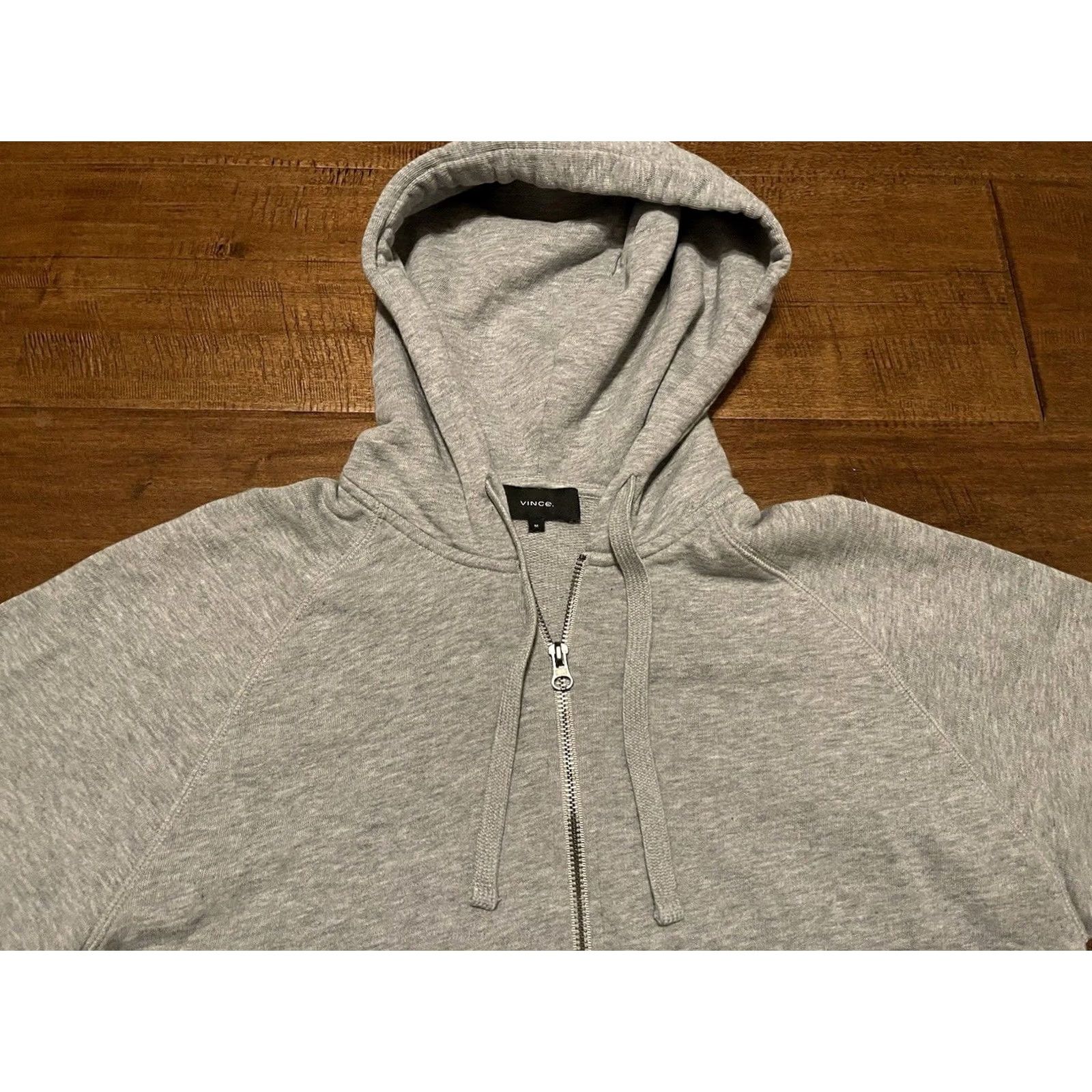 Vince Vince Cotton French Terry Zip Hoodie Sweatshirt Heather Gray MR7929217A Men M Jacket Hoodie? Size US M / EU 48-50 / 2 - 2 Thumbnail