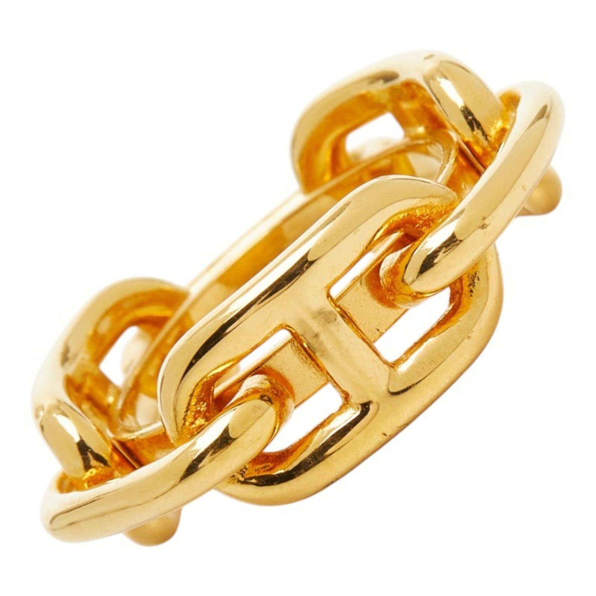 Hermes Hermes Lucadet Chaine d'Ancre Scarf Muffler Ring Gold Plated Women's HERMES Size ONE SIZE - 1 Thumbnail