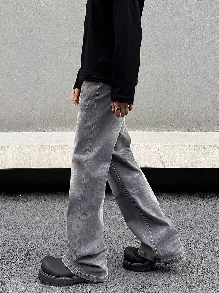 Japanese Brand × Jean High street washed micro flare straight leg jeans Size US 32 / EU 48 - 4 Thumbnail