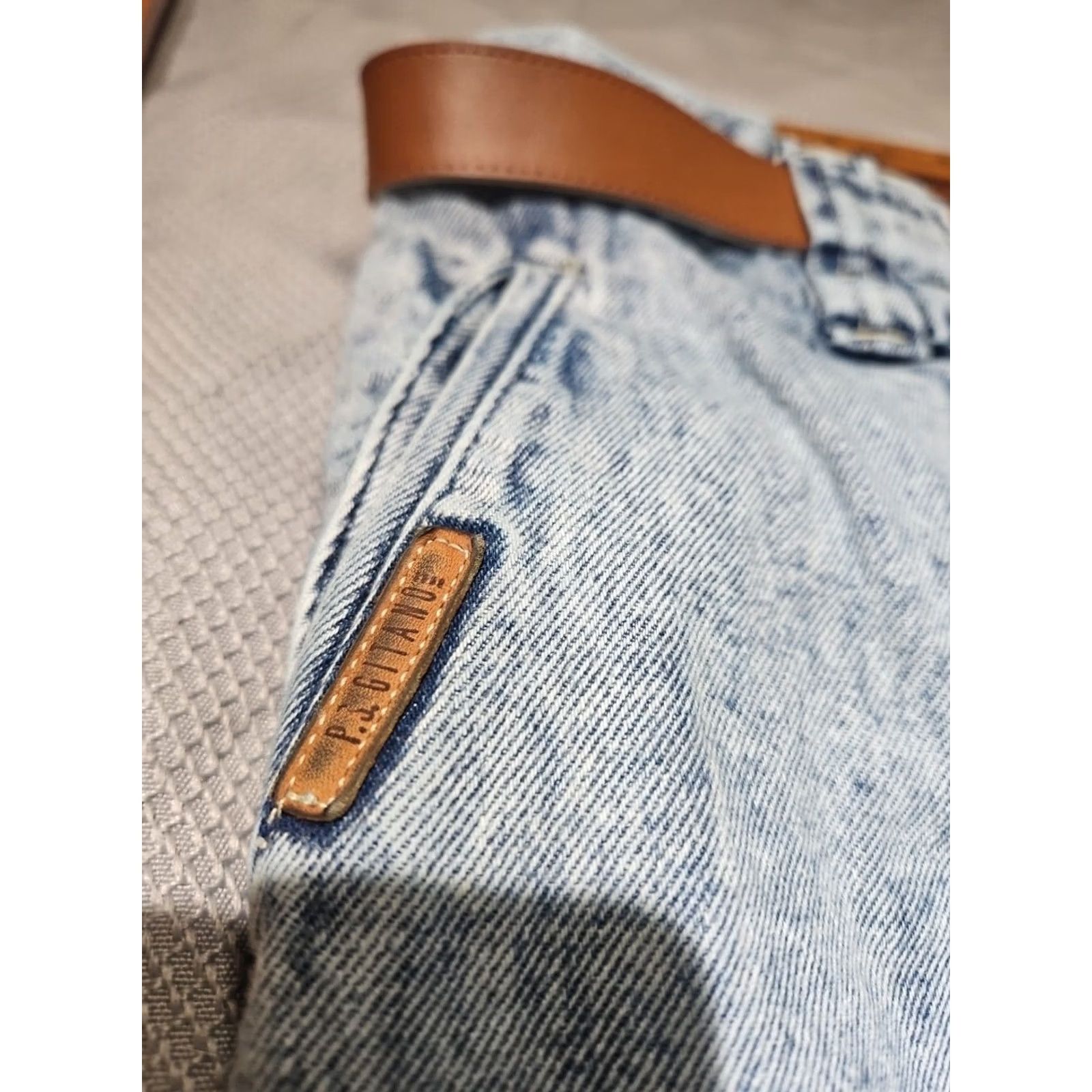 Vintage VINTAGE PS Gitano Jeans Womens Sz 18 Short Blue Acid Wash High Rise Taper Bareback Ladies Jeans 80s 90s Retro Hip Hop Logo City Size 40" / US 18 - 5 Thumbnail