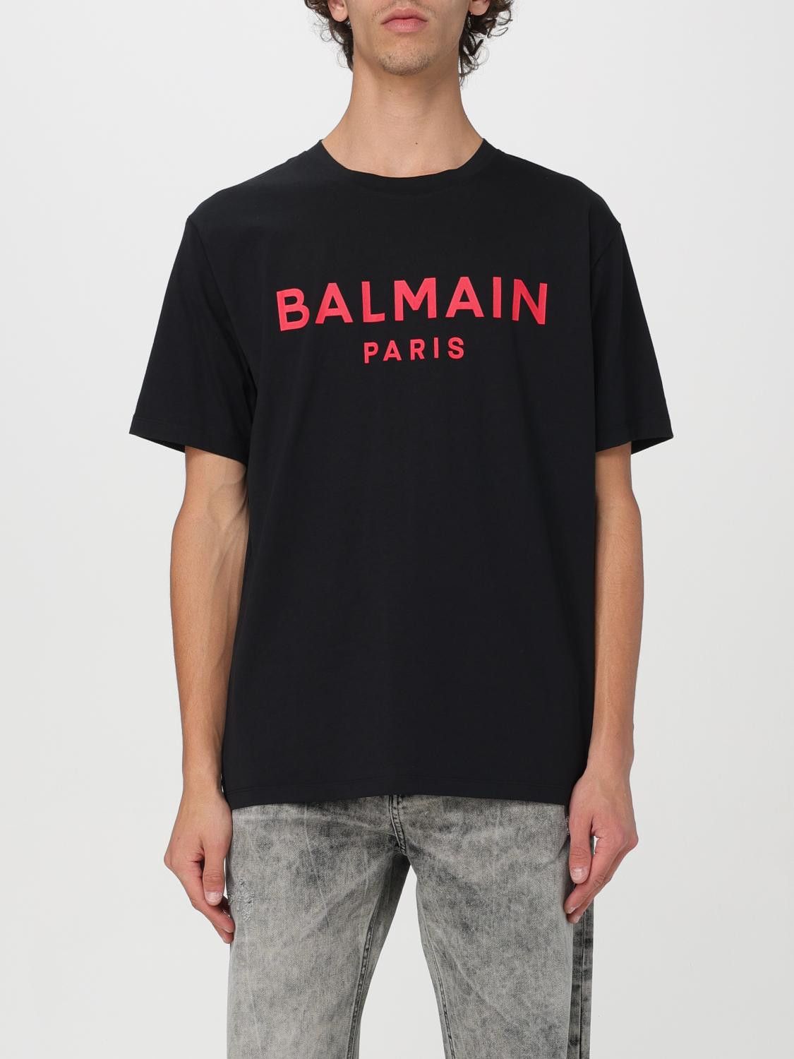 Balmain o1y0426 Logo Crewneck T-Shirt in Black Size US S / EU 44-46 / 1 - 1 Thumbnail