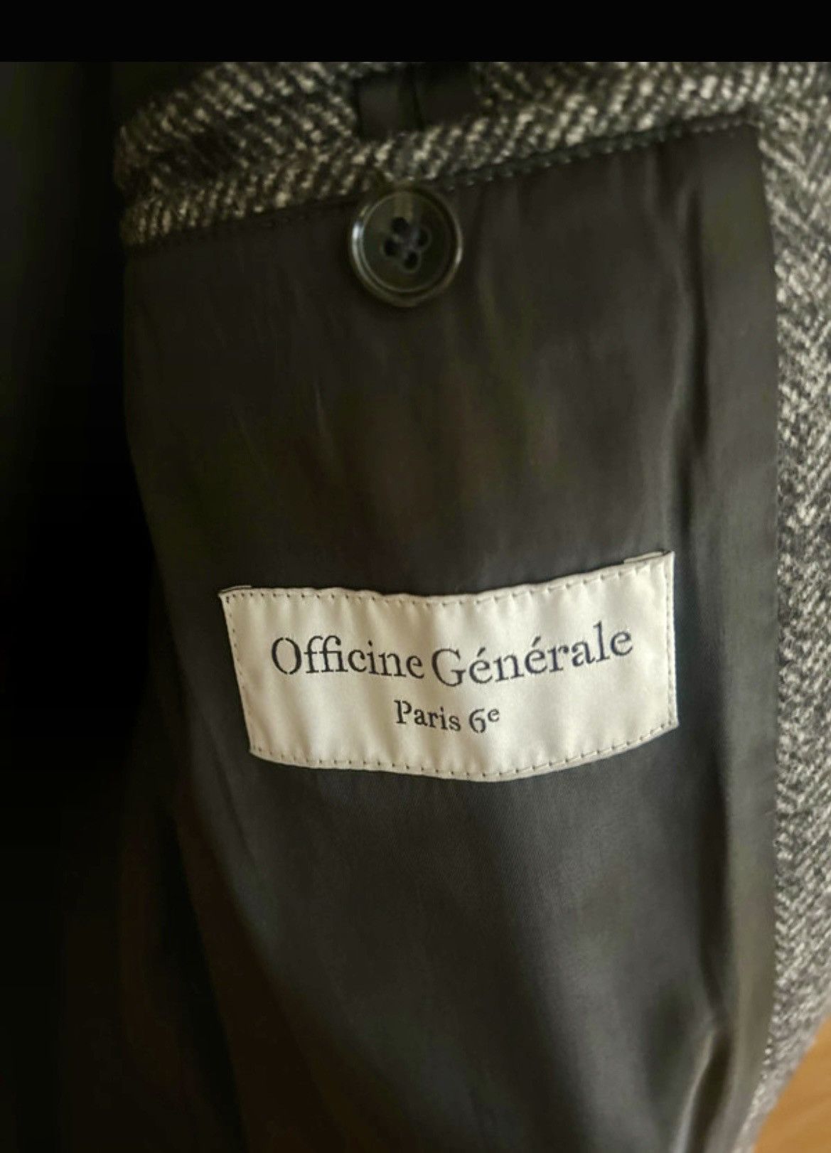 Officine Generale Officine Generale Tweed Overcoat Grey Made in Europe M Size US M / EU 48-50 / 2 - 6 Thumbnail
