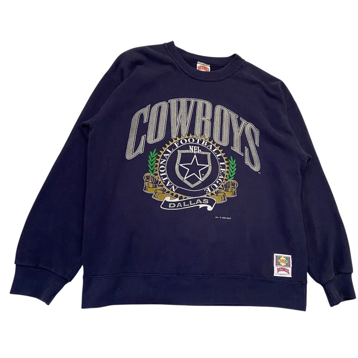 NFL Vintage 1993 Dallas Cowboys Sweatshirt Nutmeg Mills Size US L / EU 52-54 / 3 - 3 Thumbnail