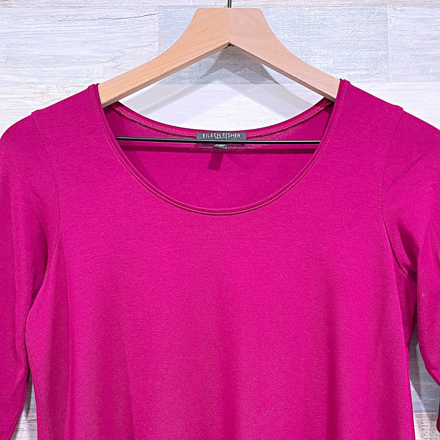 Eileen Fisher Eileen Fisher Half Sleeve Jersey Tunic Top Pink A Line PS Size S / US 4 / IT 40 - 2 Thumbnail