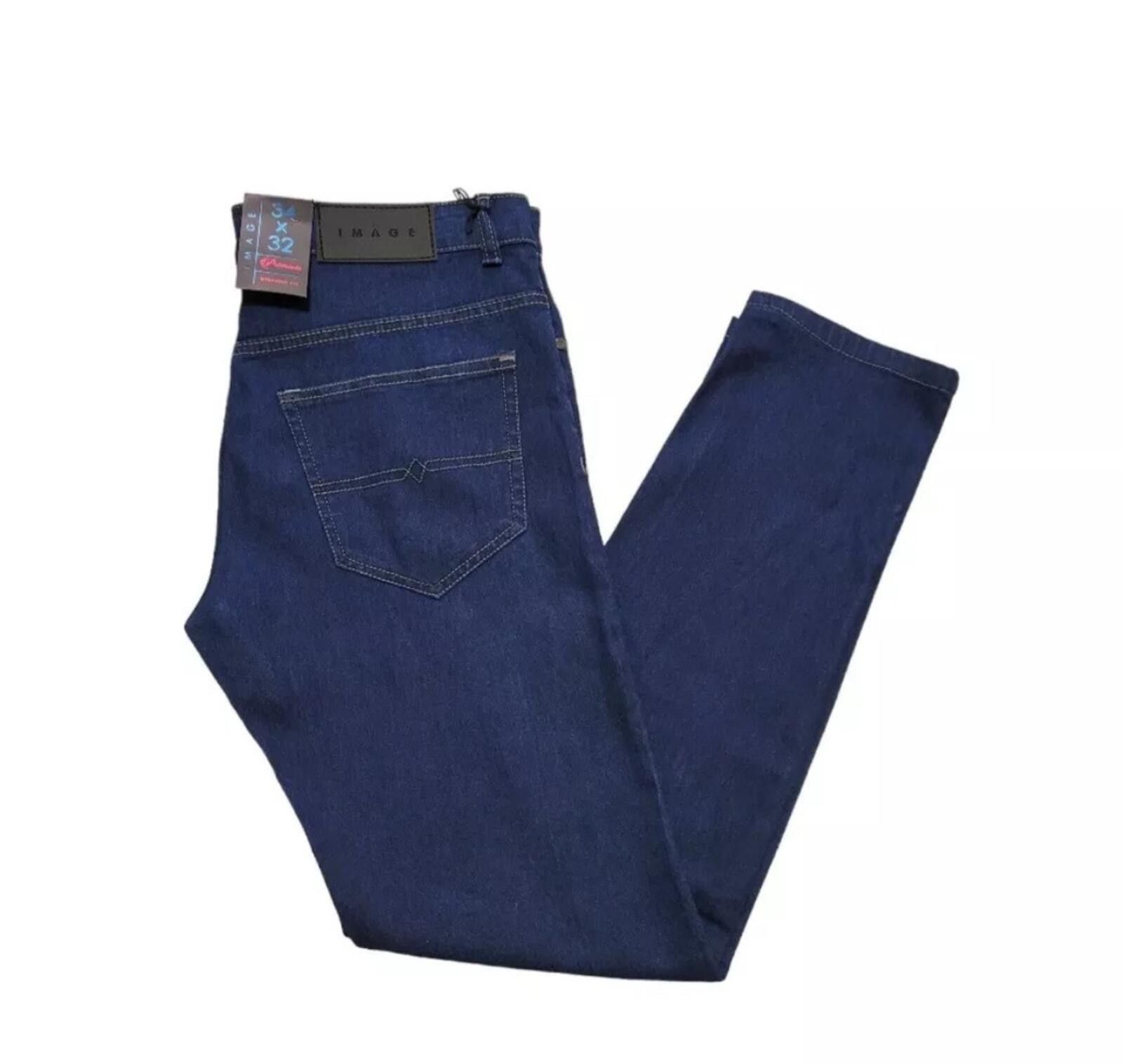 Other Straight Fit Jeans Mens Size 34 x 32 Mid Rise Blue Dark Wash Size US 34 / EU 50 - 4 Thumbnail