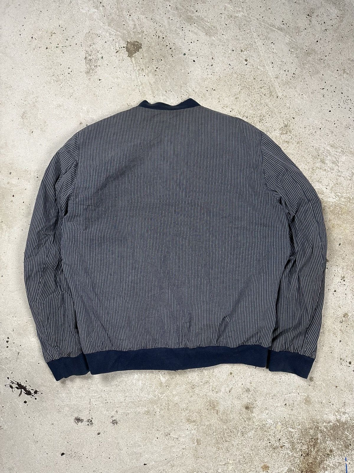 Lacoste × Vintage Vintage 90s Lacoste Reversible Bomber Jacket Navy Check Size US L / EU 52-54 / 3 - 2 Thumbnail