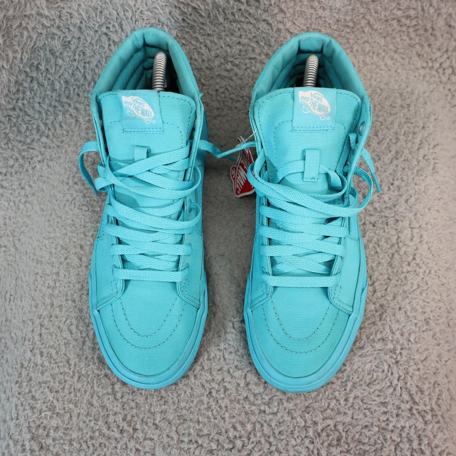 Vans VANS Sk8 Hi Top Off The Wall Teal Blue Men 5.5 / Women 7 Size US 5.5 / EU 38 - 3 Thumbnail