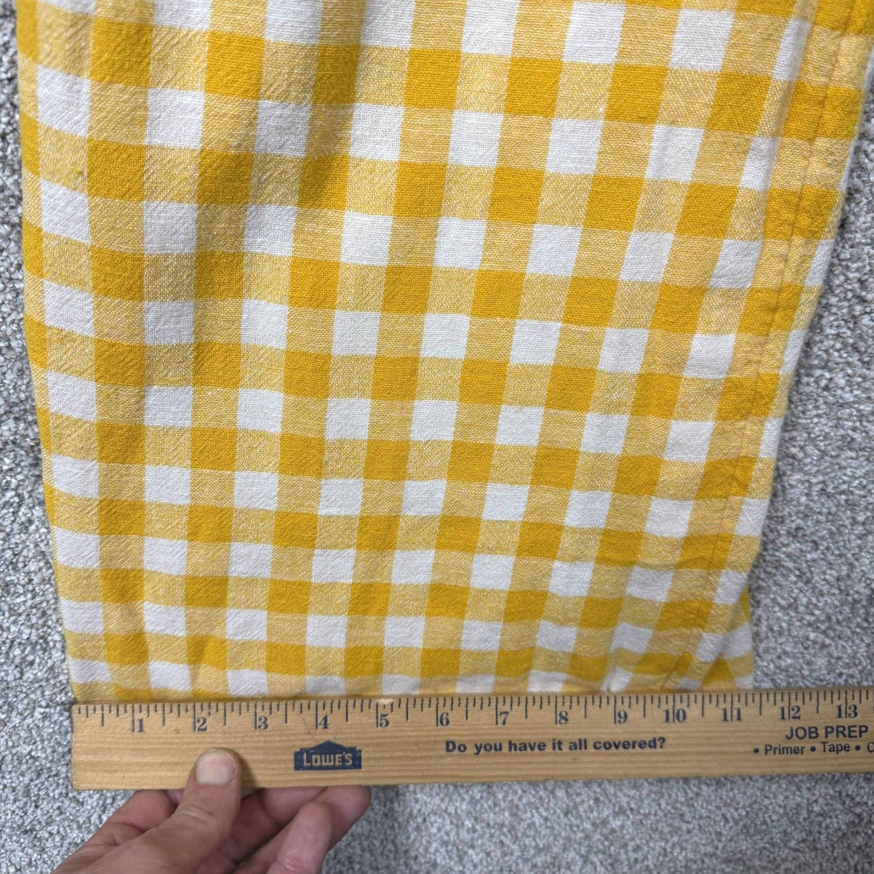 Old Navy Old Navy Jumpsuit Womens M Yellow Gingham Plaid Wide Leg Coastal Academia NWT Size 32" / US 10 / IT 46 - 5 Thumbnail