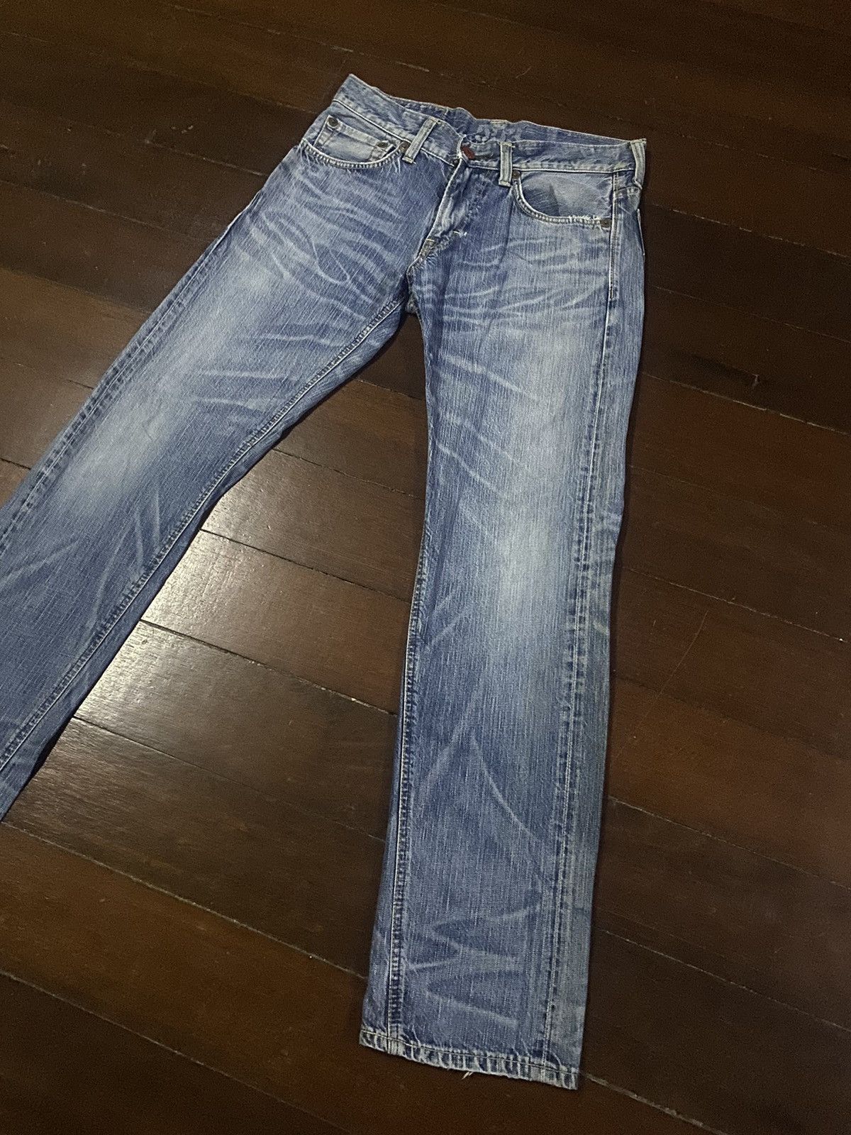 Designer × Edwin Fire 🔥 flare jeans EDWIN 503 clawmark mudwash Size US 32 / EU 48 - 4 Thumbnail