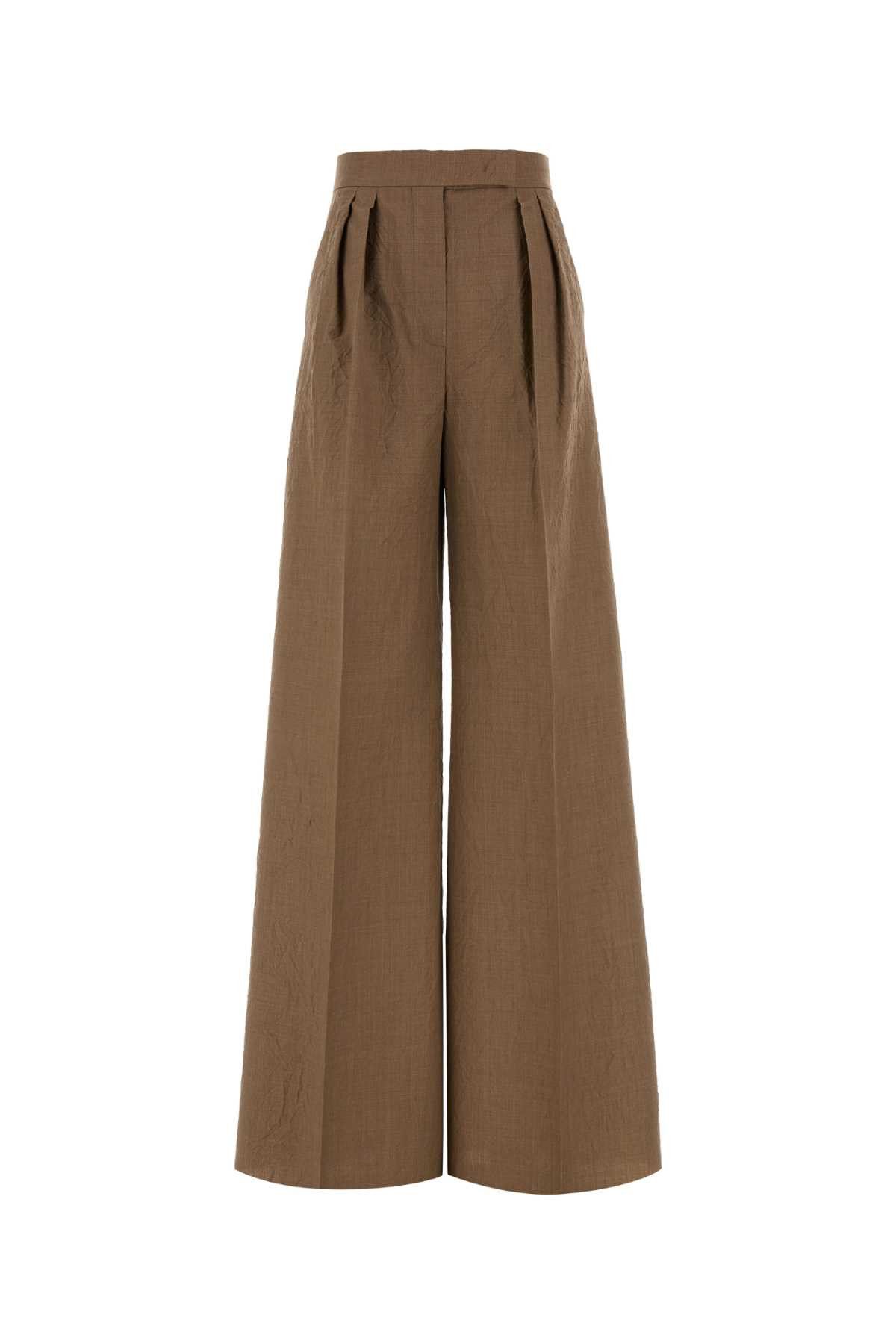 Max Mara Biscuit Wool Teruel Flared Leg Pant Size 30" / US 8 / IT 44 - 1 Thumbnail