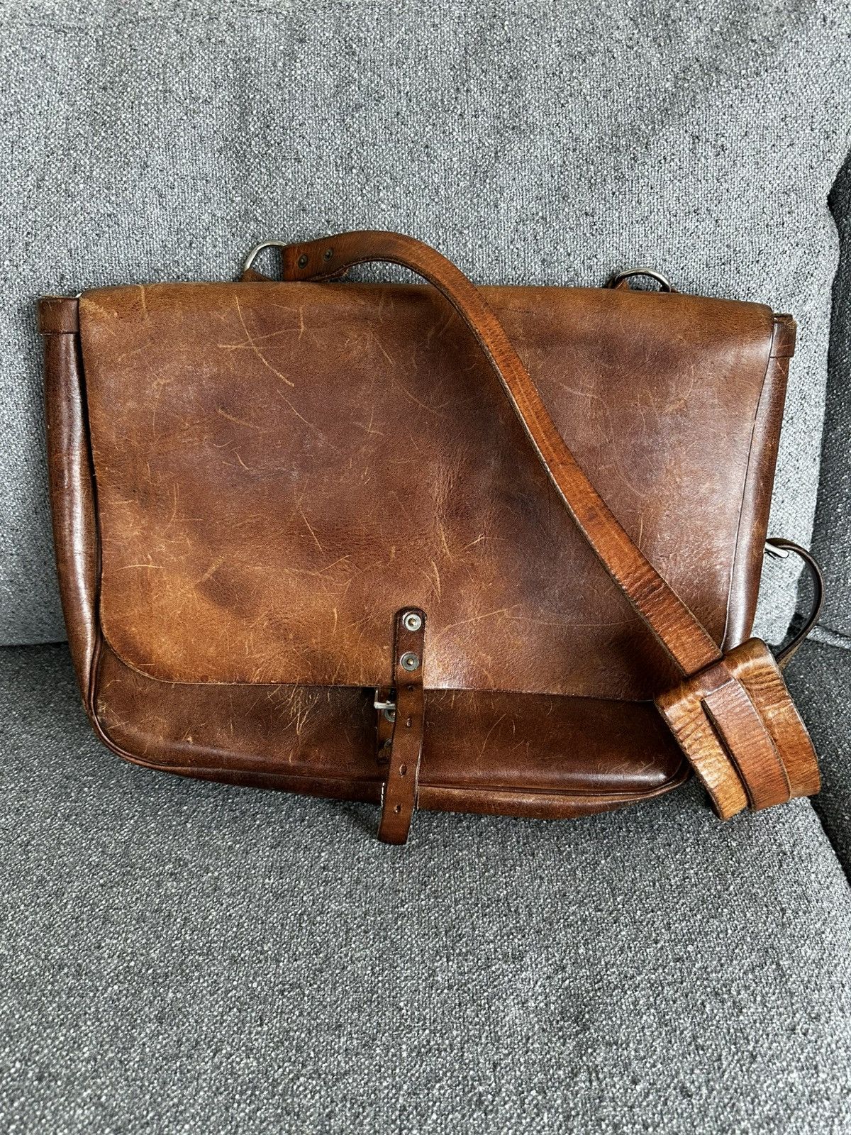 J.Crew J. Crew Olive Green Leather Accent Nylon Messenger
