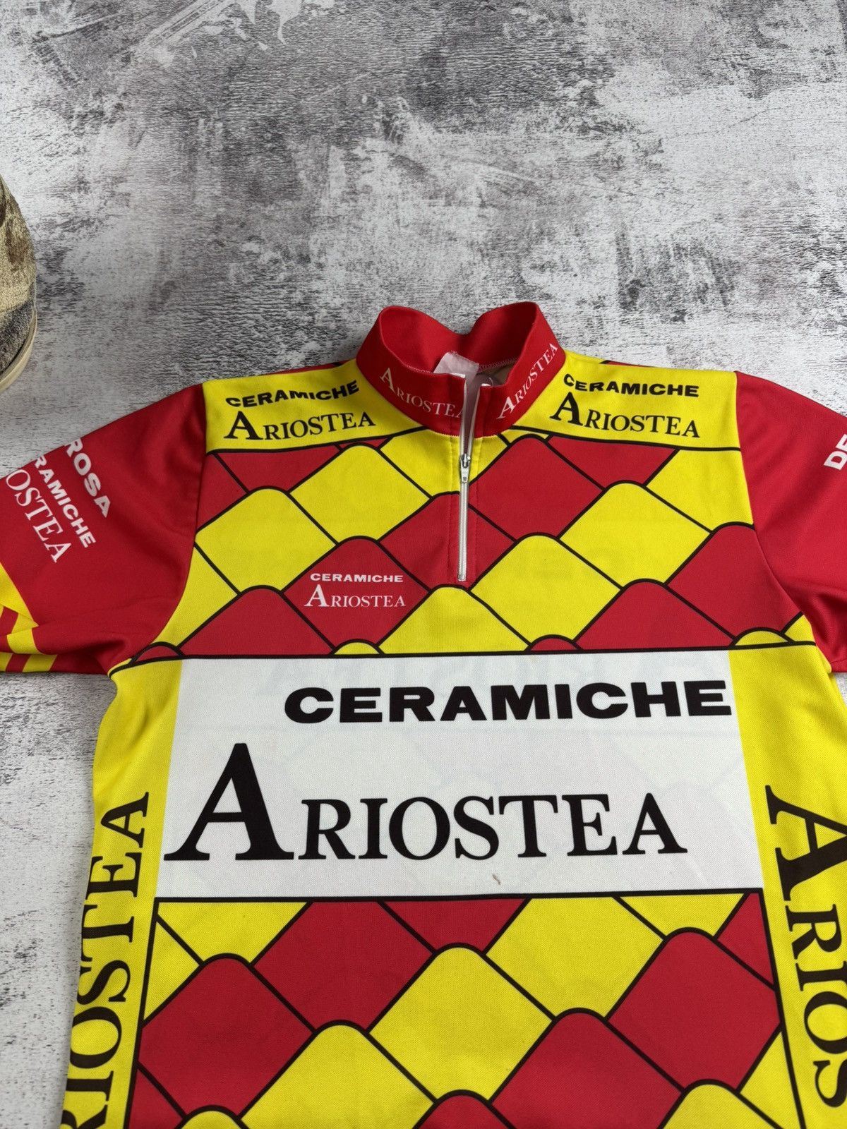 Vintage Vintage Cycling ARIOSTEA Ceramich 1990 Trek Bike Men’s Velo Jersey T Shirt Kit Size US L / EU 52-54 / 3 - 6 Thumbnail
