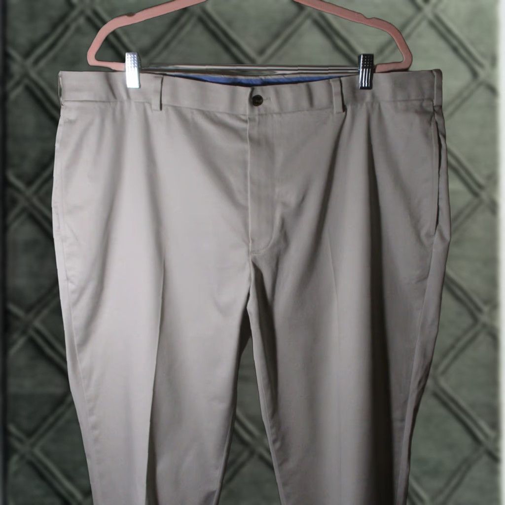 Brooks Brothers BROOKS BROTHERS Beige "Advantage Clark" Chino Pants Men's 42W 30L Regular Straight Flat Front 5-Pocket Belt Loops Brown Beige Size US 42 / EU 58 - 1 Thumbnail