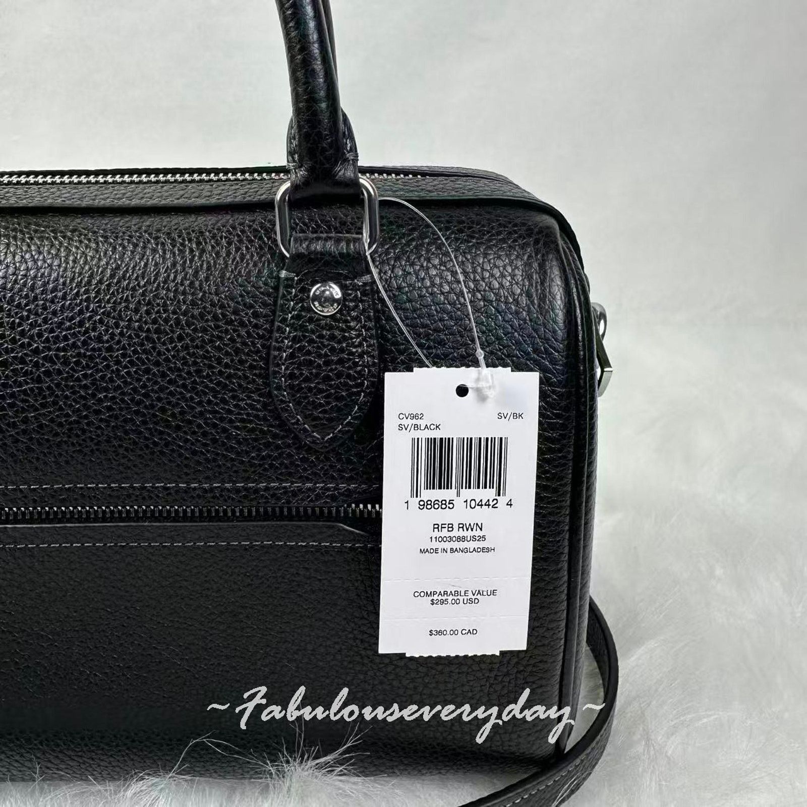 Coach Coach Rowan Satchel Shoulder/Crossbody Leather/Silver/Black Size ONE SIZE - 4 Thumbnail