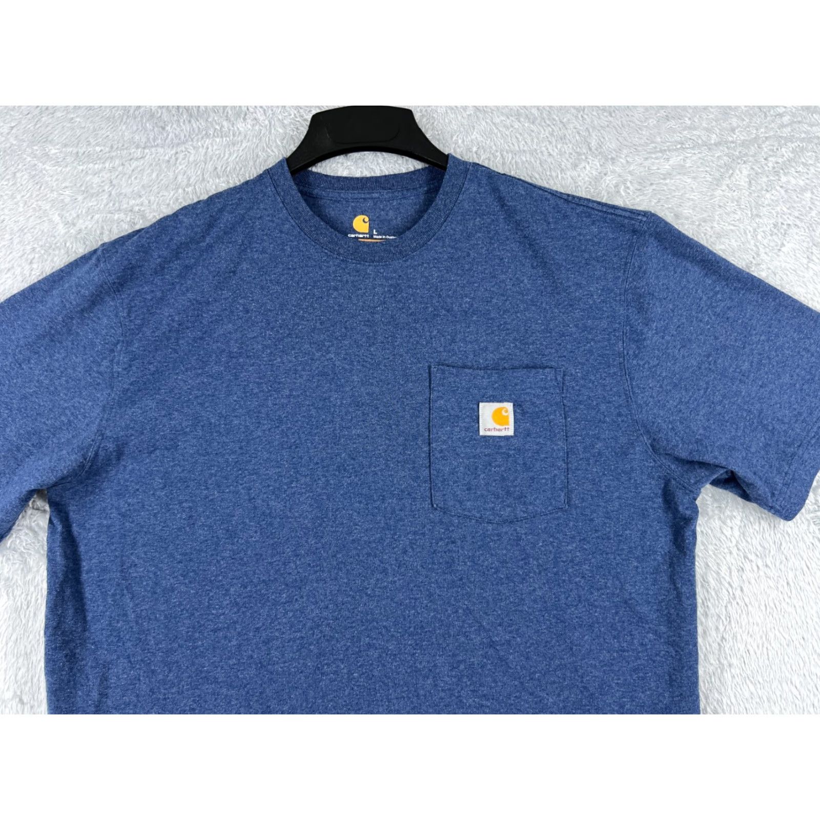 Carhartt Carhartt Shirt Men Large Blue Short Sleeve Cotton Poly Blend Pocket Crew Neck Size US L / EU 52-54 / 3 - 4 Thumbnail