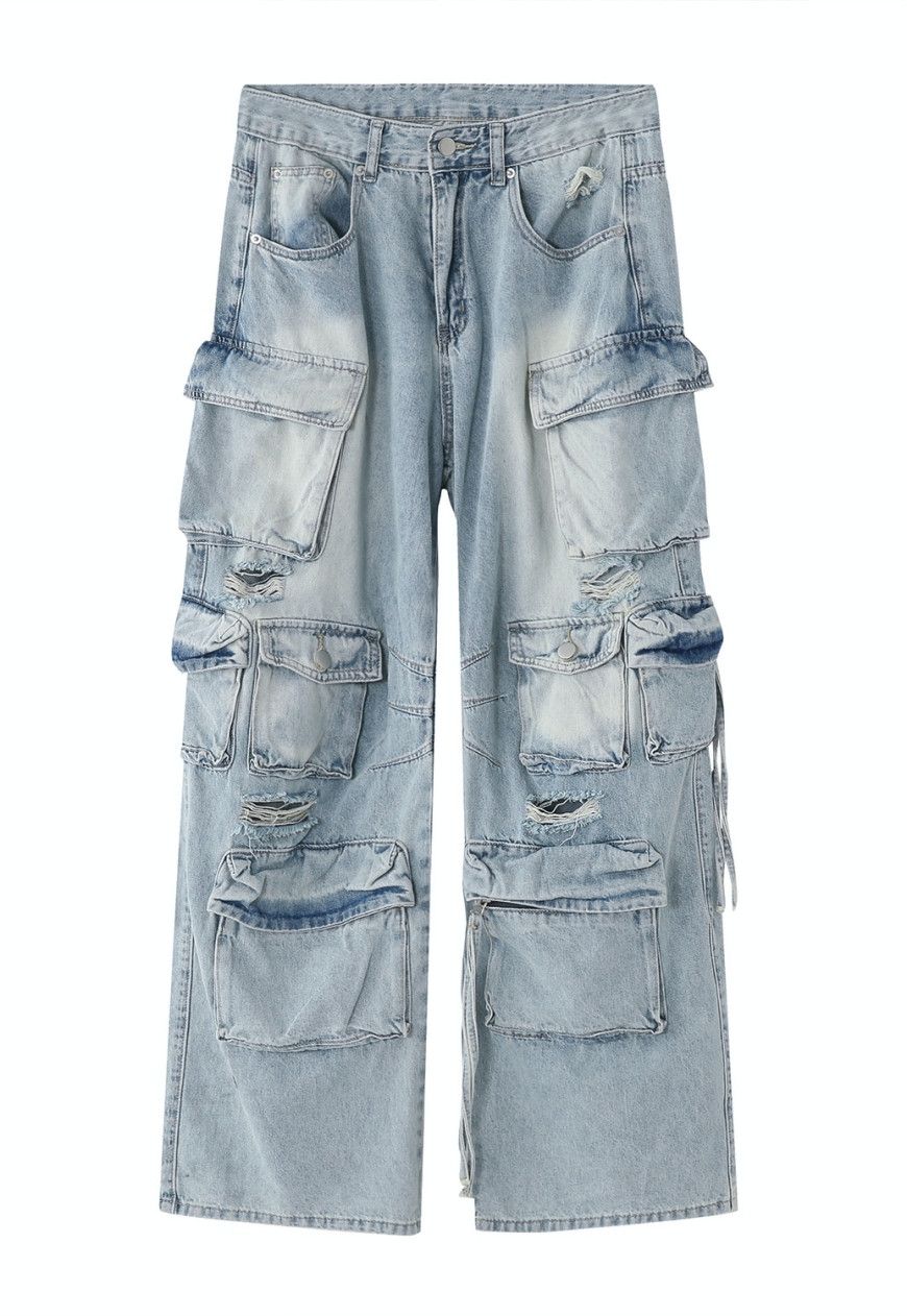 Other Men’s Pocket Destroyed Cargo Jeans Size US 30 / EU 46 - 4 Thumbnail