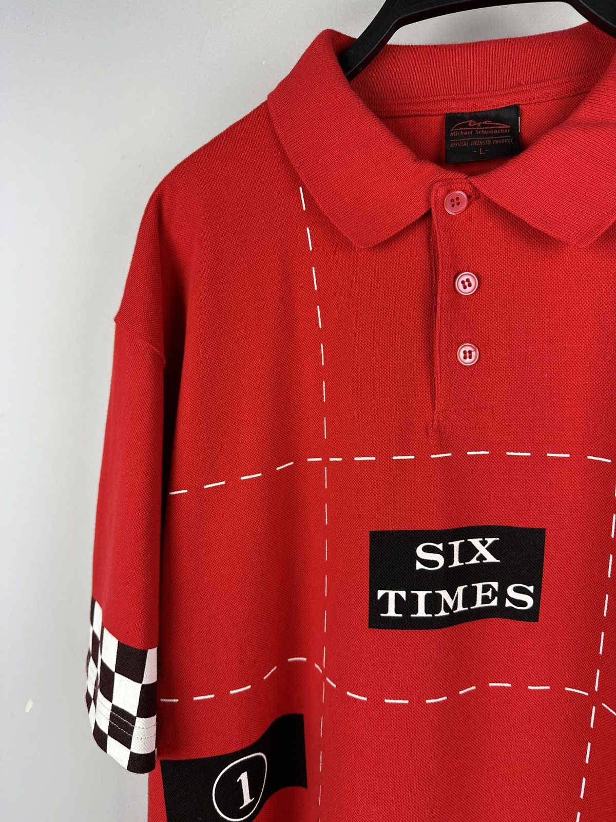 Ferrari × Formula 1 VTG 2003 Michael Schumacher Formula Uno Racing Polo T-Shirt Size US L / EU 52-54 / 3 - 2 Thumbnail