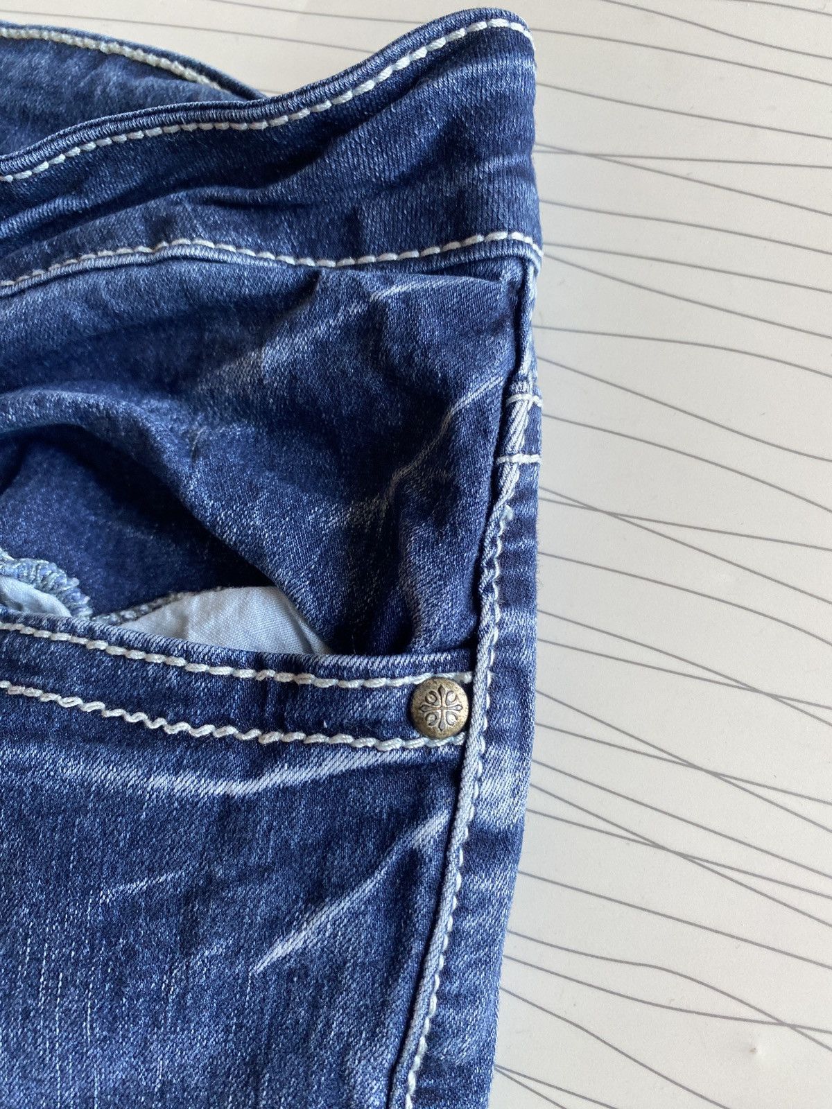 If Six Was Nine Japanese brand love indigo flare denim Size US 34 / EU 50 - 5 Thumbnail