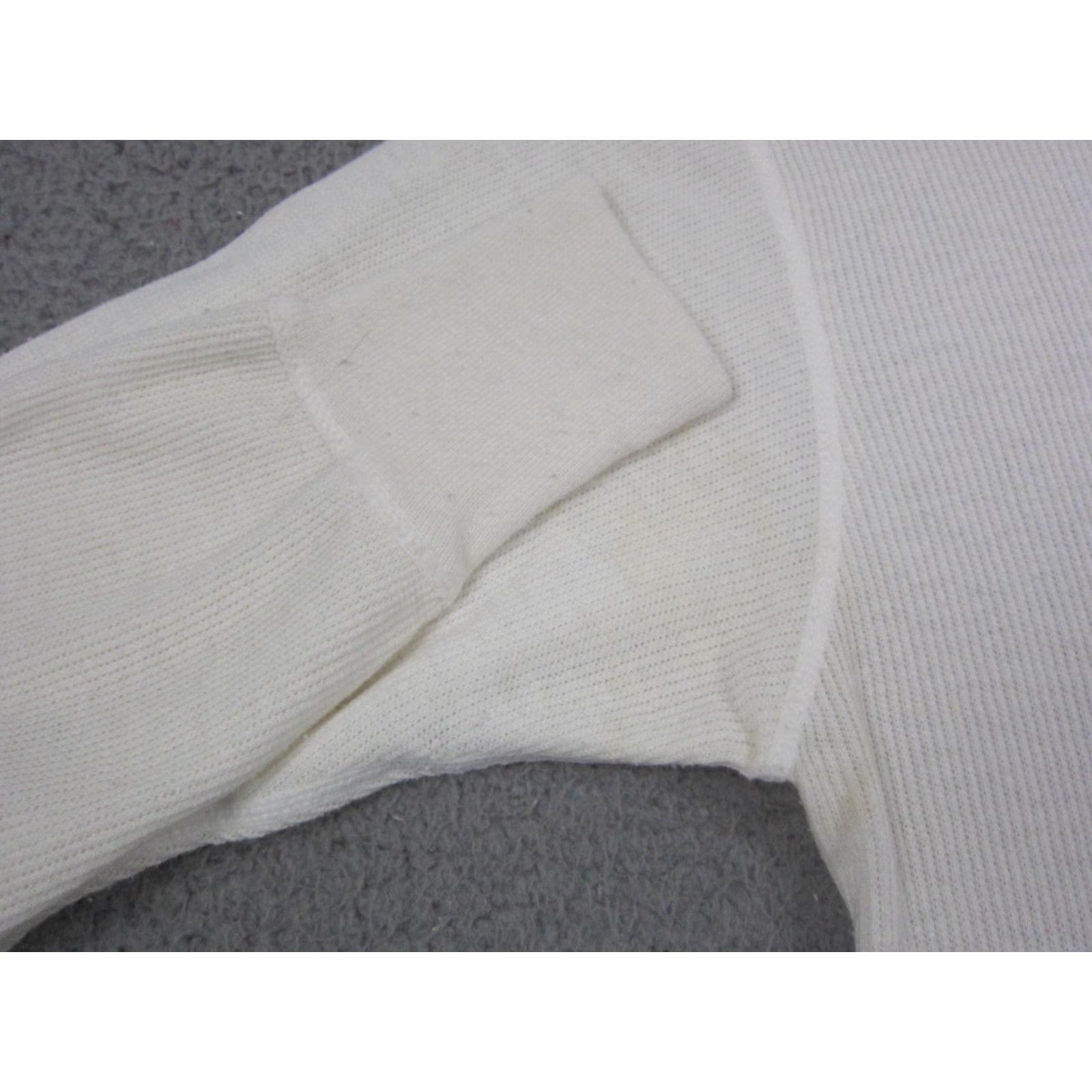 Jockey Jockey Thermal Shirt Mens M Ivory Cream Vintage 60s 70s Made in USA Crew Neck Long Sleeve Cotton Knit Shirt Size US M / EU 48-50 / 2 - 6 Thumbnail