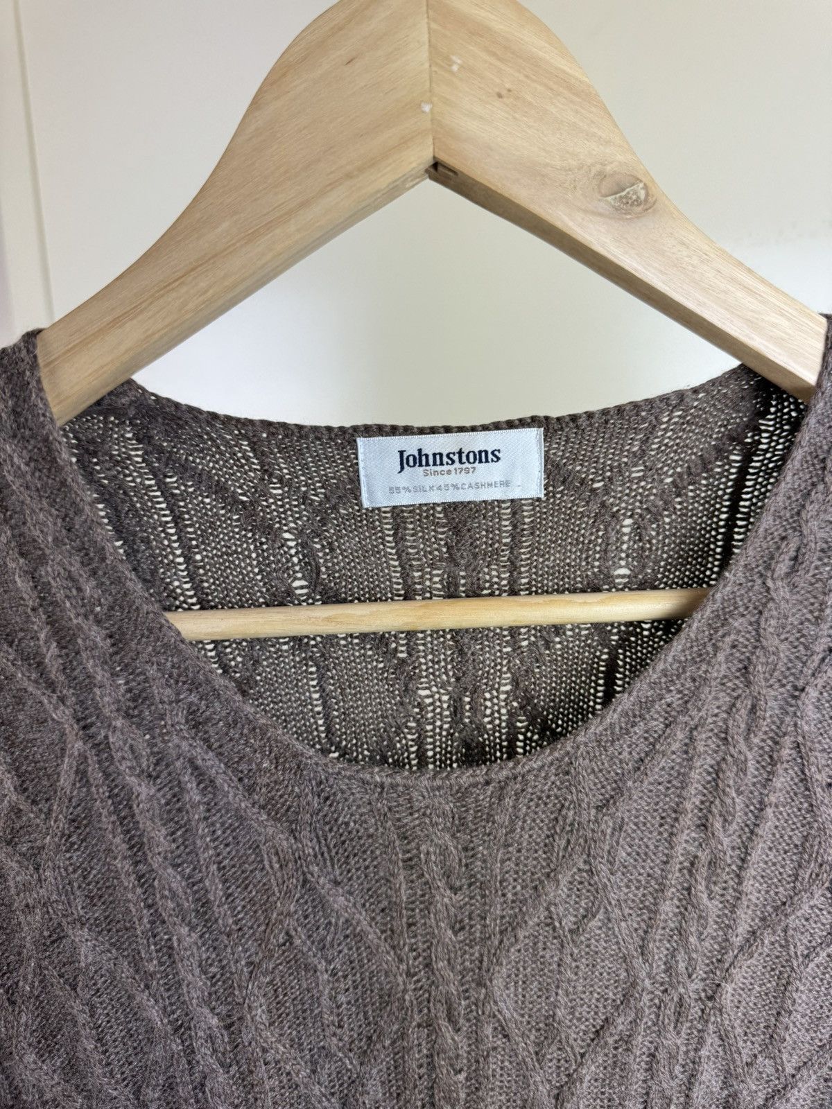Johnstons Of Elgin Johnstons of Elgin Cashmere Silk Cable Knit Sweater Dress M Size M / US 6-8 / IT 42-44 - 13 Thumbnail