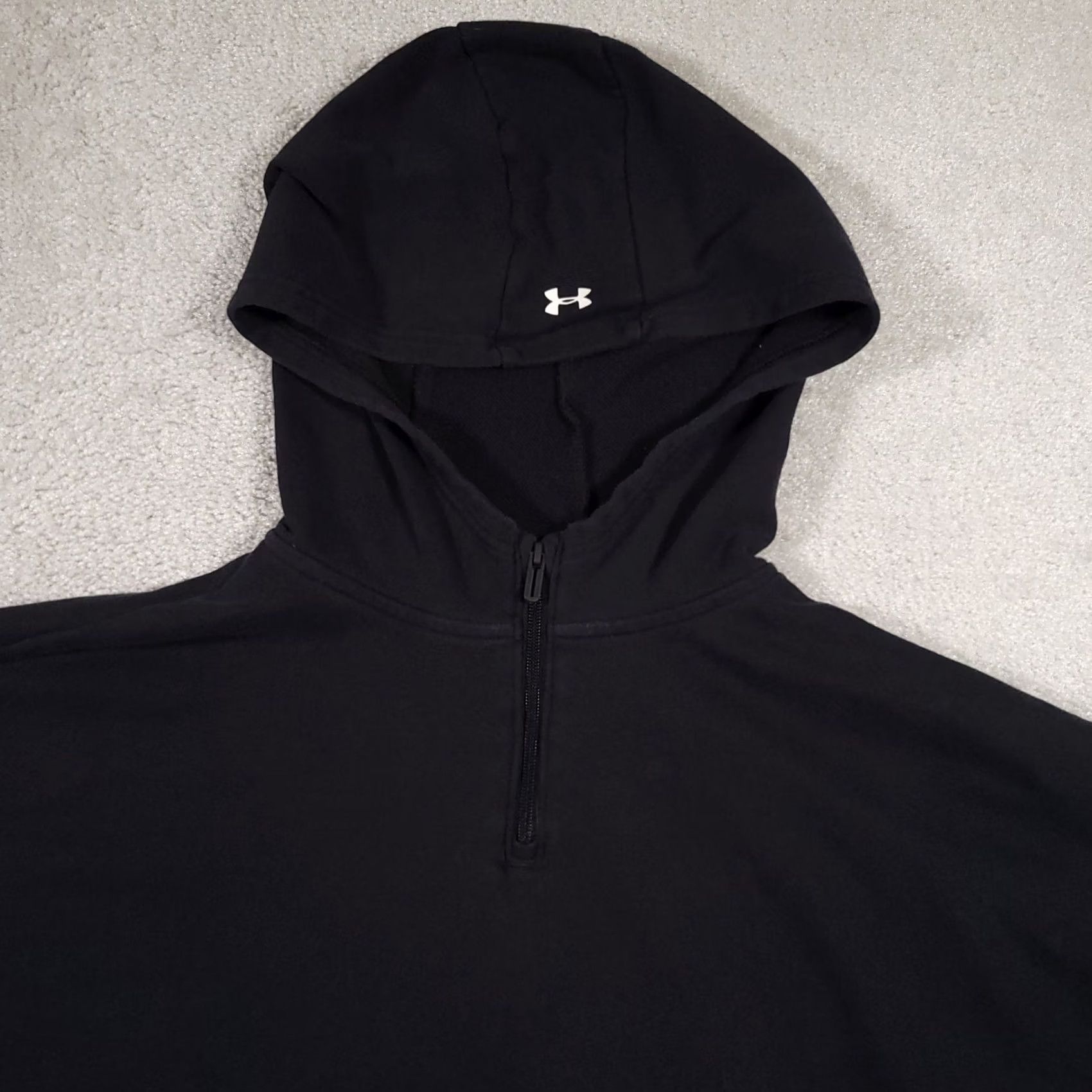 Under Armour VINTAGE: No Under armour Rival Cropped Gym Hoodie Women XL Black 1/4 Zip Hoodie Women XL Black Logo Size XL / US 12-14 / IT 48-50 - 3 Thumbnail