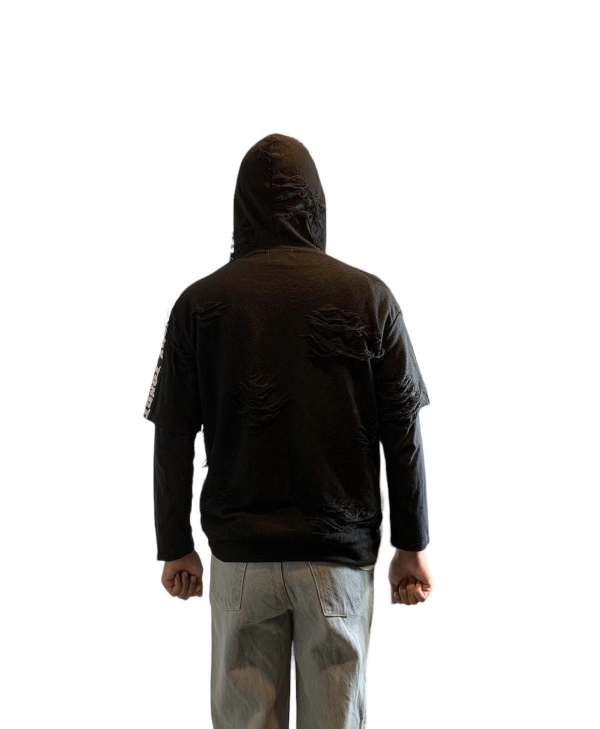 Japanese Brand × Yasuyuki Ishii Double layer Y2k destroyed distressed hoodie Size US M / EU 48-50 / 2 - 7 Thumbnail