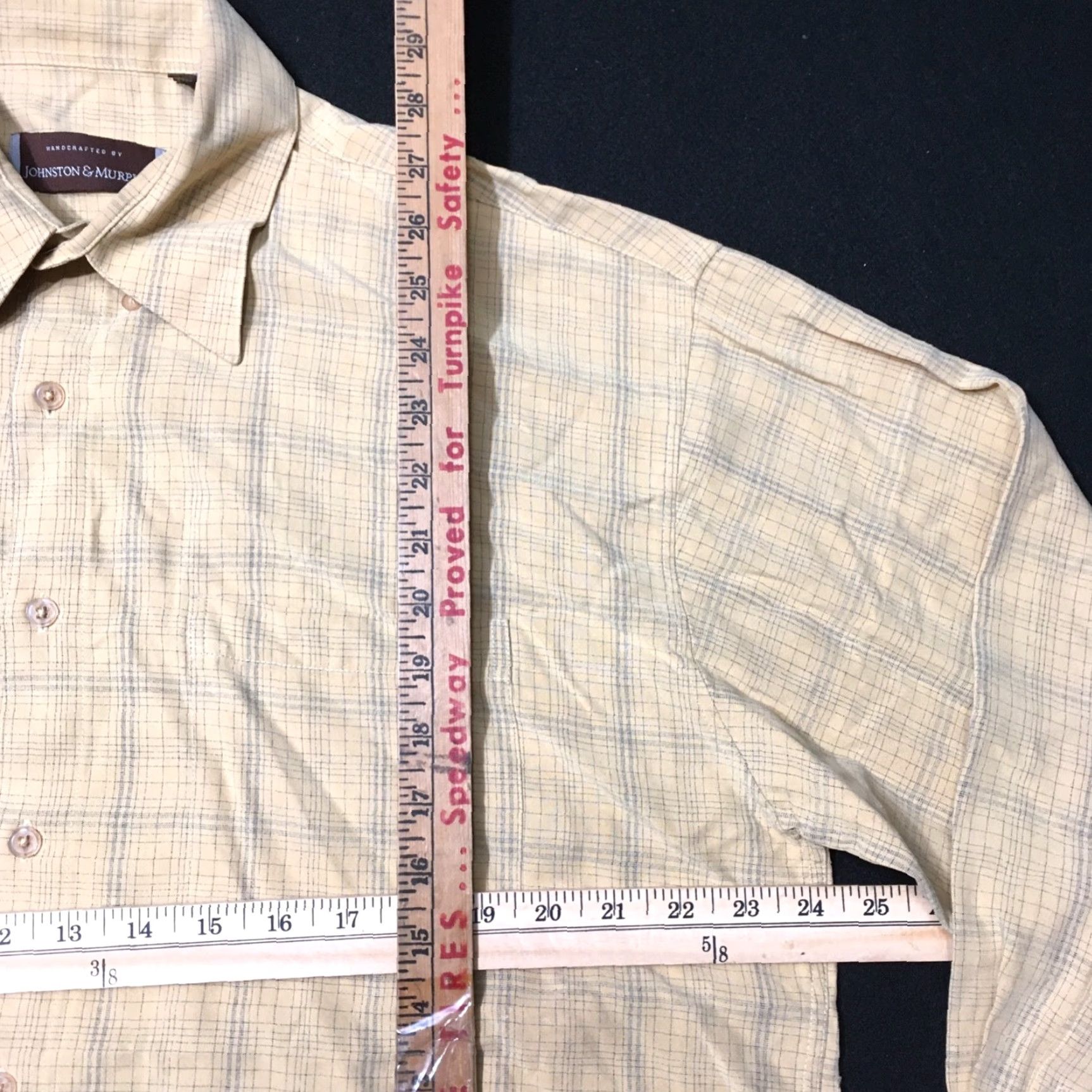 Johnston & Murphy Johnson & Murphy Shirt Mens L MUSTARD Button Up Long Sleeve Casual stained Size US L / EU 52-54 / 3 - 5 Thumbnail