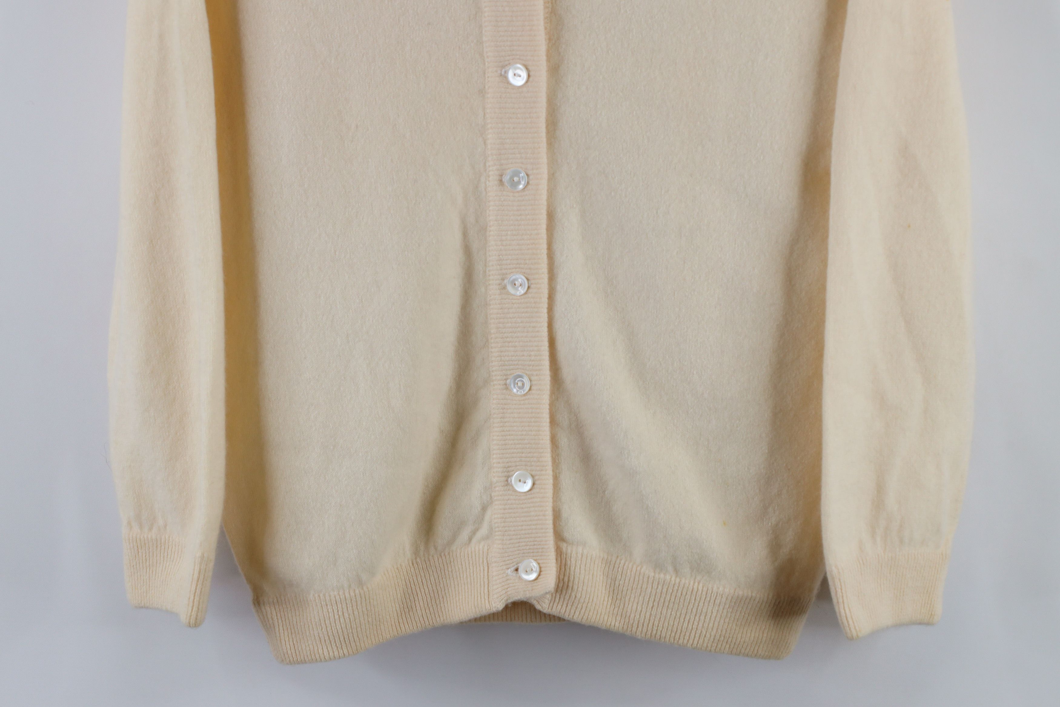 Vintage Vintage 50s Bernhard Altmann Knit Cardigan Sweater Beige Size S / US 4 / IT 40 - 3 Thumbnail