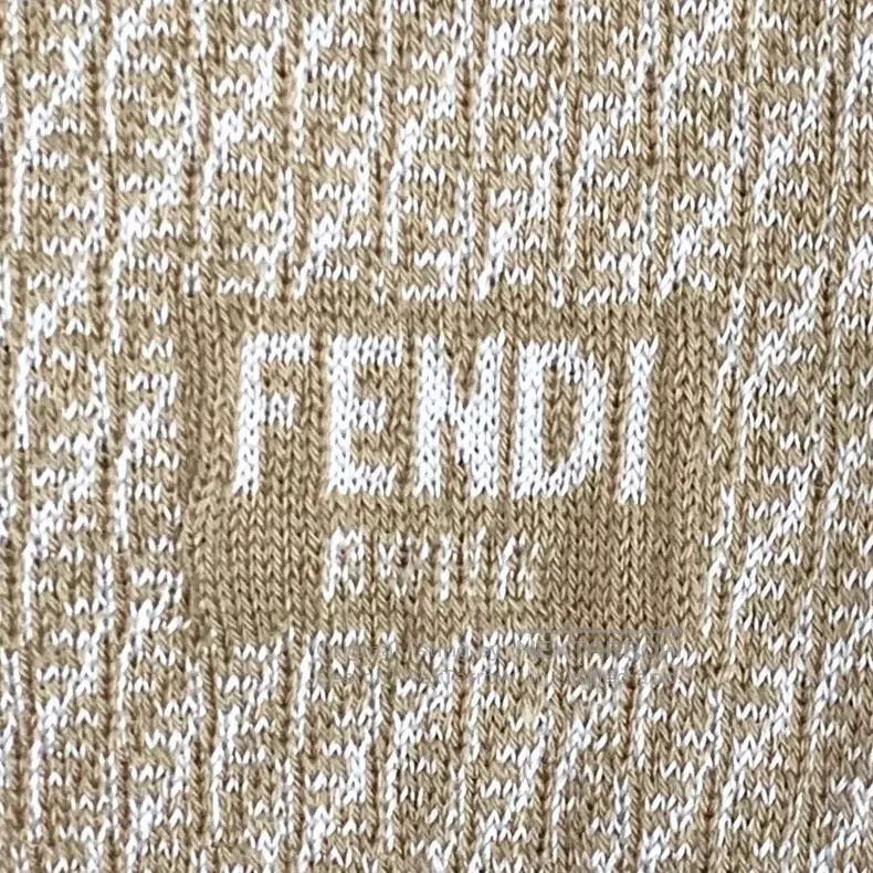 Fendi Fendi Caramel Logo Inlaid Wool Knit Short Sleeve Crewneck Size XS / US 0-2 / IT 36-38 - 5 Thumbnail