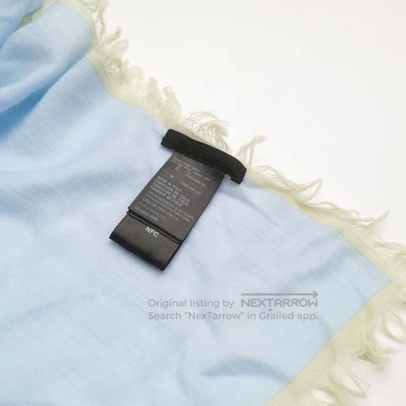 Prada Prada Colorblock Logo Fringed Scarf. Size ONE SIZE - 3 Thumbnail