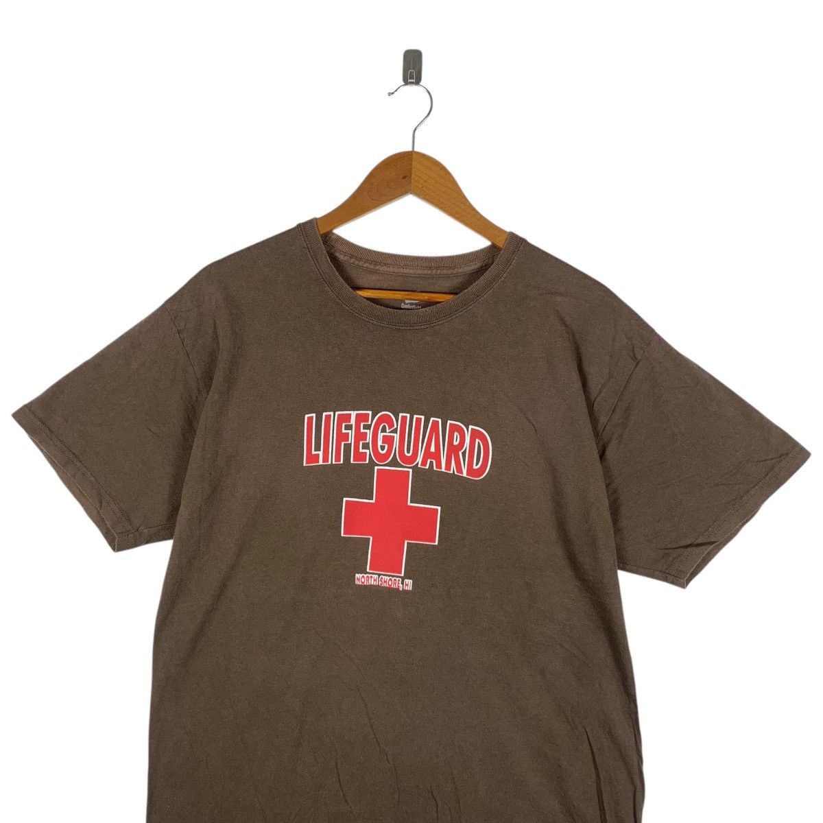 Vintage Vintage LIFEGUARD NORTH SHORE Hawaii Hanes Tee Shirt Top Size US M / EU 48-50 / 2 - 2 Thumbnail