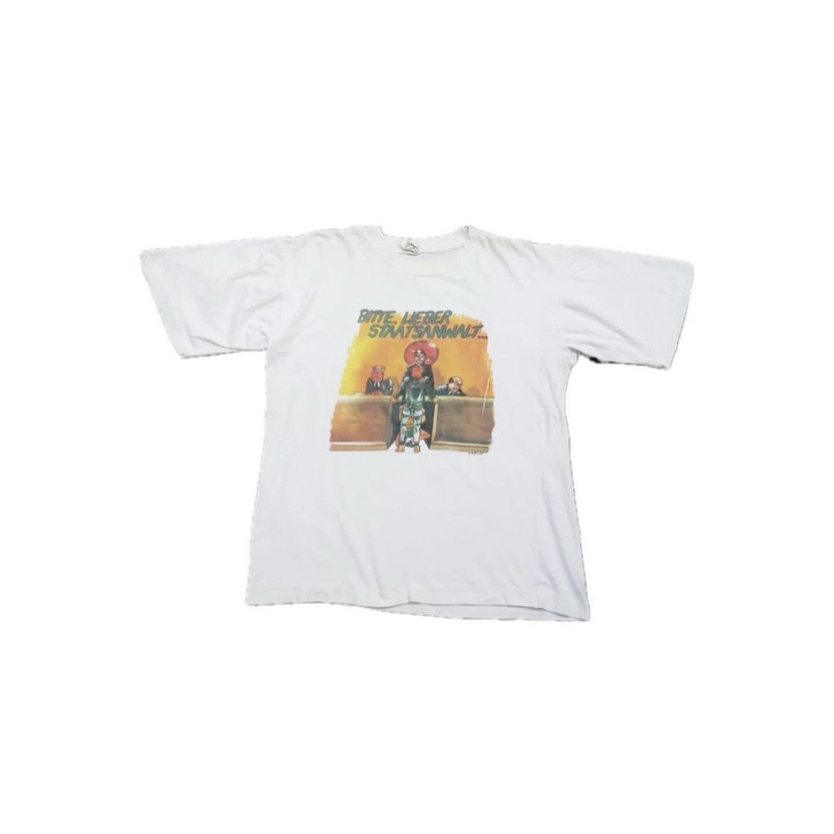 image of Band Tees x Rock Band Vintage Lustfinger Punk Rock Band Tshirt in White, Men's (Size Large)